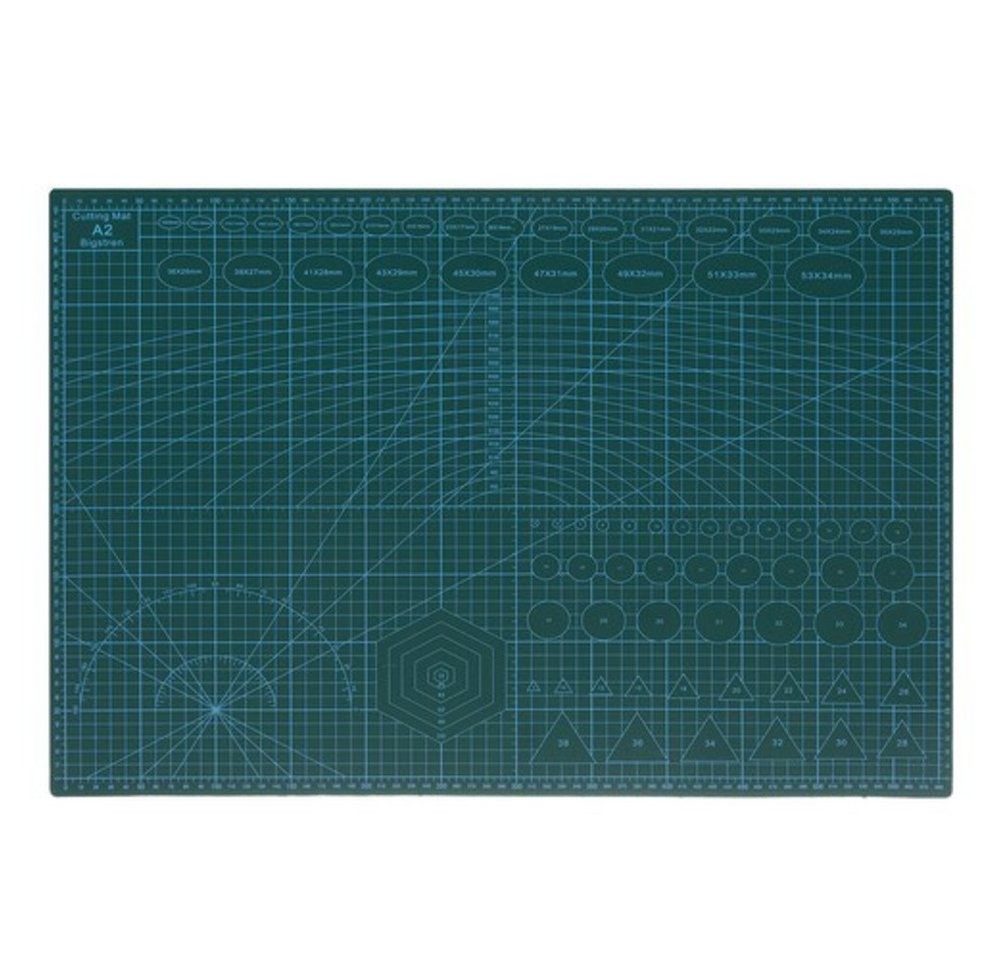 BIGSTREN Modellierwerkzeug Modellierschneidematte A2, (Spar-Set, 1 St., doppelseitig), Skalen und Hilfslinien auf beiden Seiten für präzises Schneiden