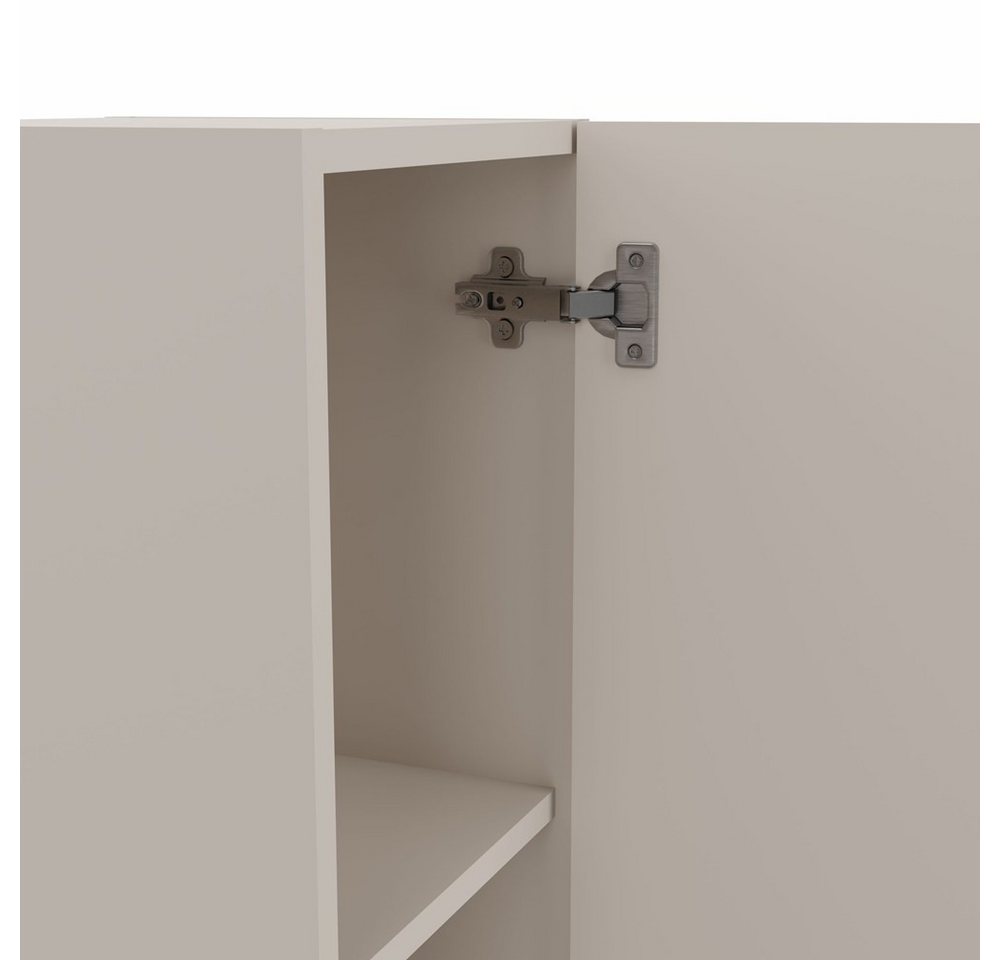 Raumhirsch Furniture Badkommode Mehrzweckschränke, Stauraumschrank, Midischränke, Badschrank (Maße 31 x 29,5 x 135 (H) cm, 1 Tür, 3 Fächer), Geriffelte Front, Wandmontage, Selbstmontage Bild 3