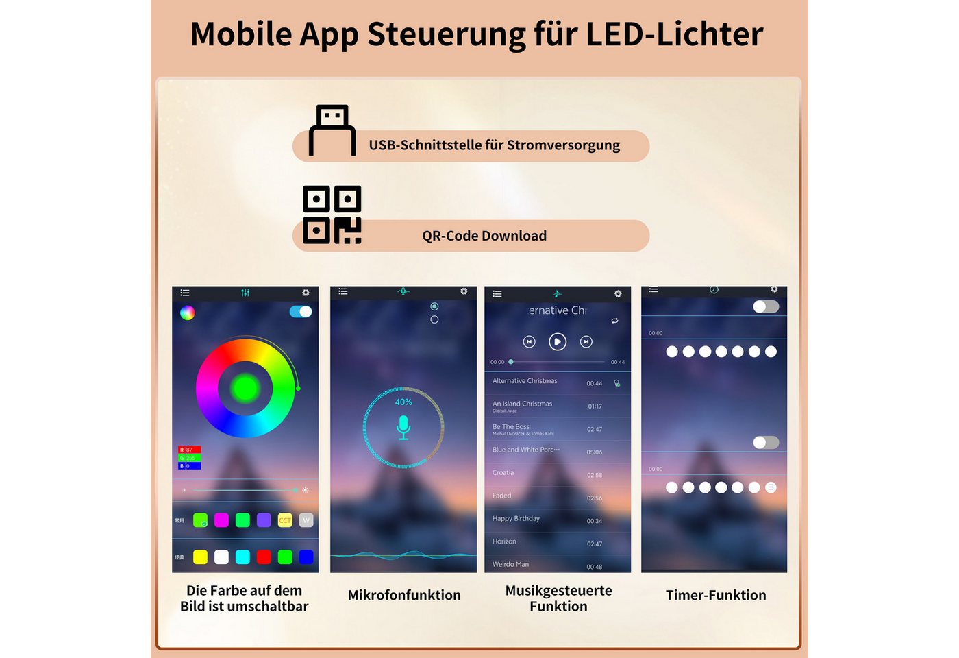 Celya Küchenbuffet Küchenschrank mit App-gesteuerter LED-Beleuchtung (140x40x185cm, 3 Schubladen, Arbeitsplatte, verstellbare Böden) Passt als Küchenvorratsschrank, Kaffeebar oder Wohnzimmersideboard Bild 5