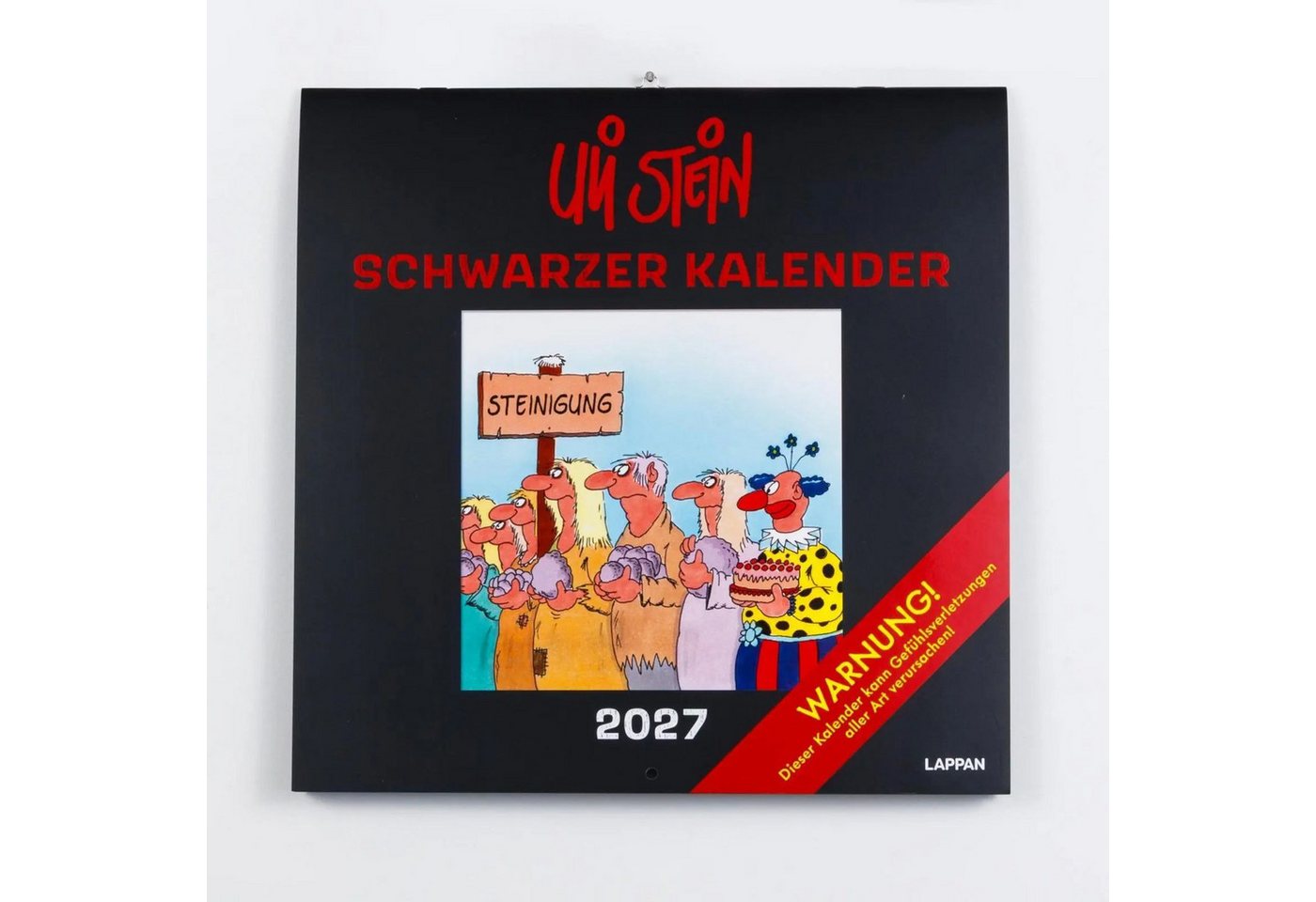 Lappan Verlag Wandkalender Uli Stein Schwarzer Kalender 2027: Monatskalender für die Wand