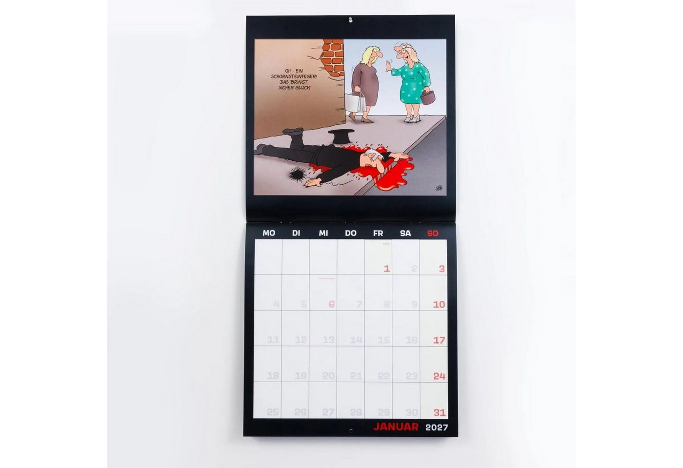 Lappan Verlag Wandkalender Uli Stein Schwarzer Kalender 2027: Monatskalender für die Wand Bild 3