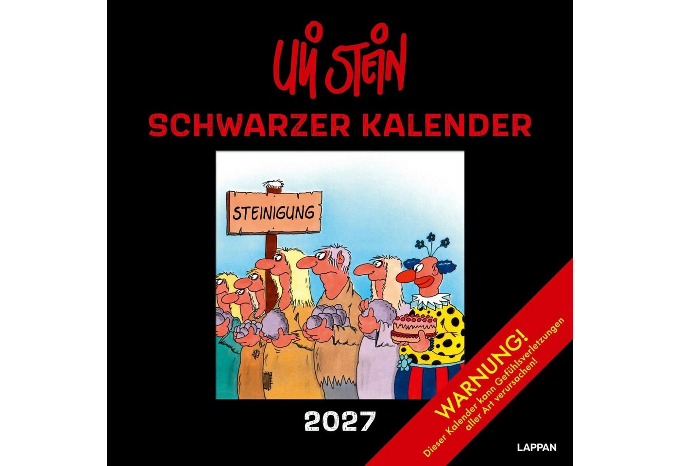 Lappan Verlag Wandkalender Uli Stein Schwarzer Kalender 2027: Monatskalender für die Wand Bild 5
