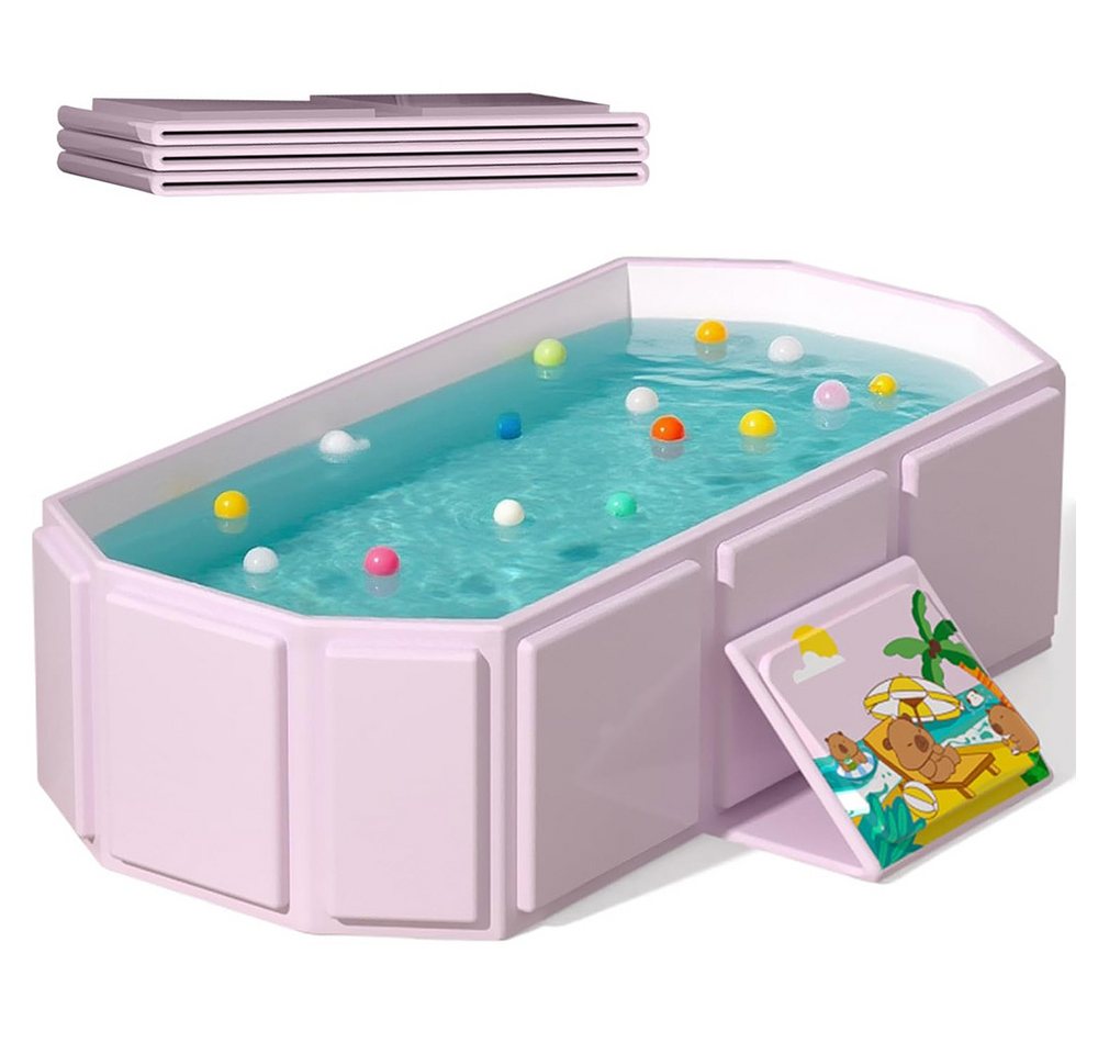 AFKSMILE Babybadewanne Faltbare tragbare Baby Badewanne,ohne Aufblasen für 0-6 Jahre,kompakt, Faltbare babybadewanne,baby pool,Leicht zu verstauen und tragbar Bild 2