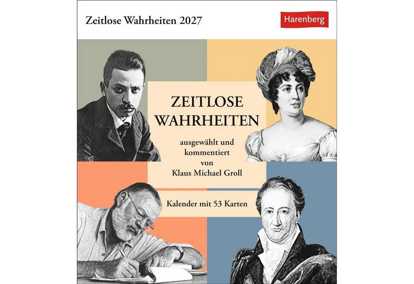 Harenberg Kalender Verlag Tischkalender Zeitlose Wahrheiten Postkartenkalender 2027 - Kalender mit 53...