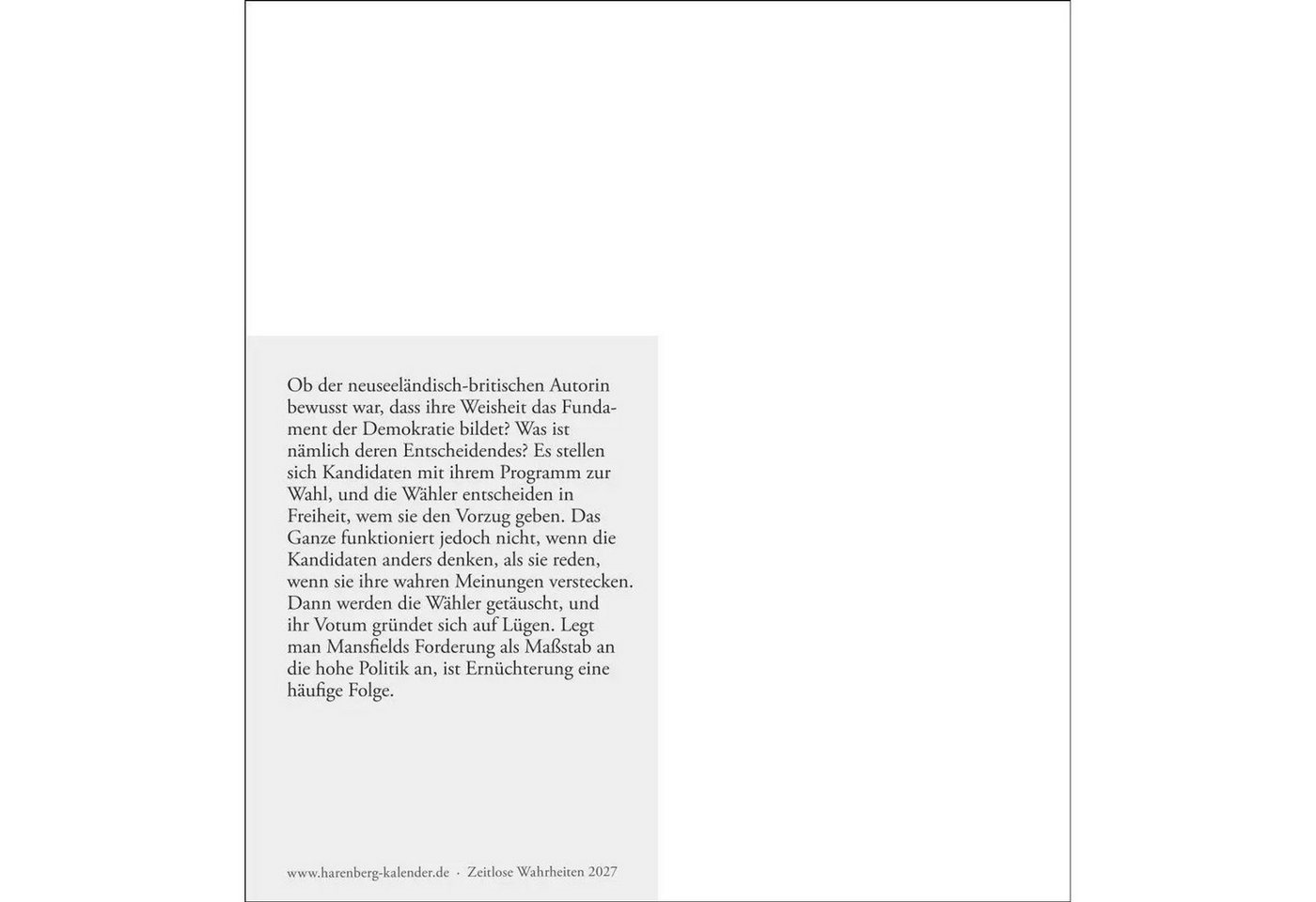 Harenberg Kalender Verlag Tischkalender Zeitlose Wahrheiten Postkartenkalender 2027 - Kalender mit 53... Bild 5