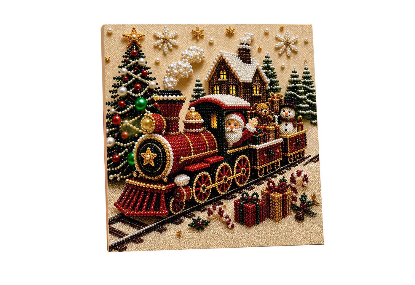 CLTYQ Kreativset DIY-Weihnachts-Perlenbild-Kreativset, Weihnachts-Bastelset für Erwachsene, Kinder und Anfänger Bild 3