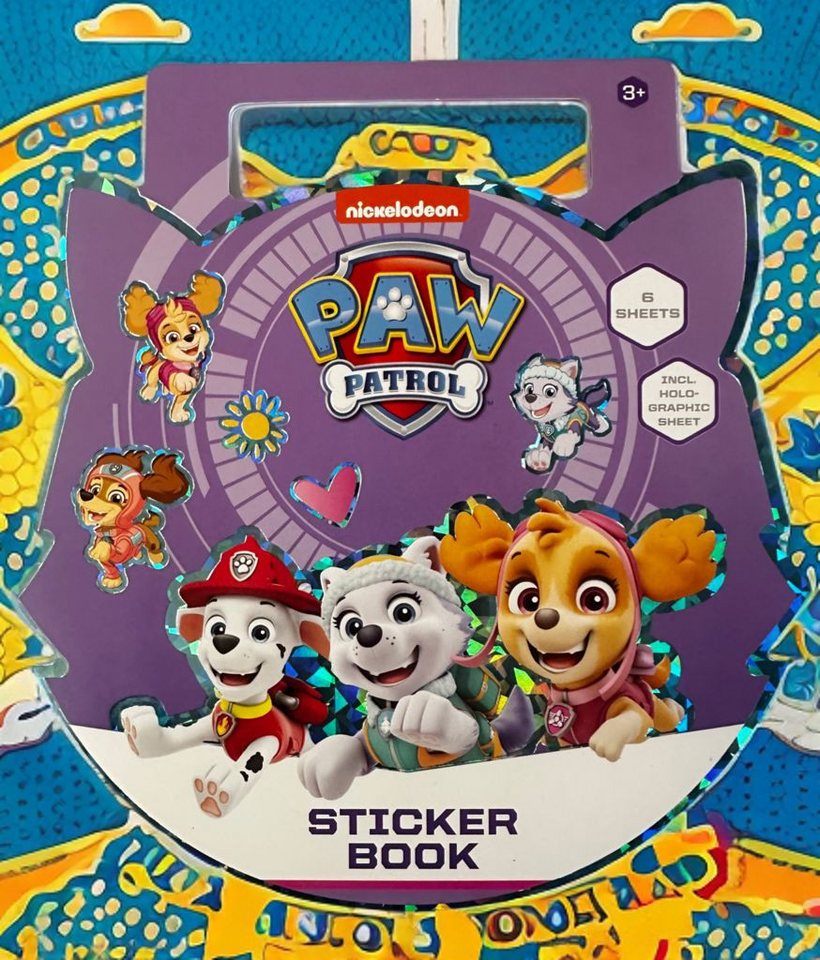 Nickelodeon Sticker Paw Patrol Aufkleber Buch mit Chase, Marshall, Rubble 50 Sticker bunt, (Set 1-tlg), Chase,Marshall,Rubble,Skye und Rocky Geschenke für Jungen und Mädchen Bild 3
