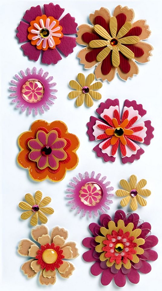 Heyda Sticker HEYDA 203780686 Stick-On's-MixBlumen Mix75 x165 cm