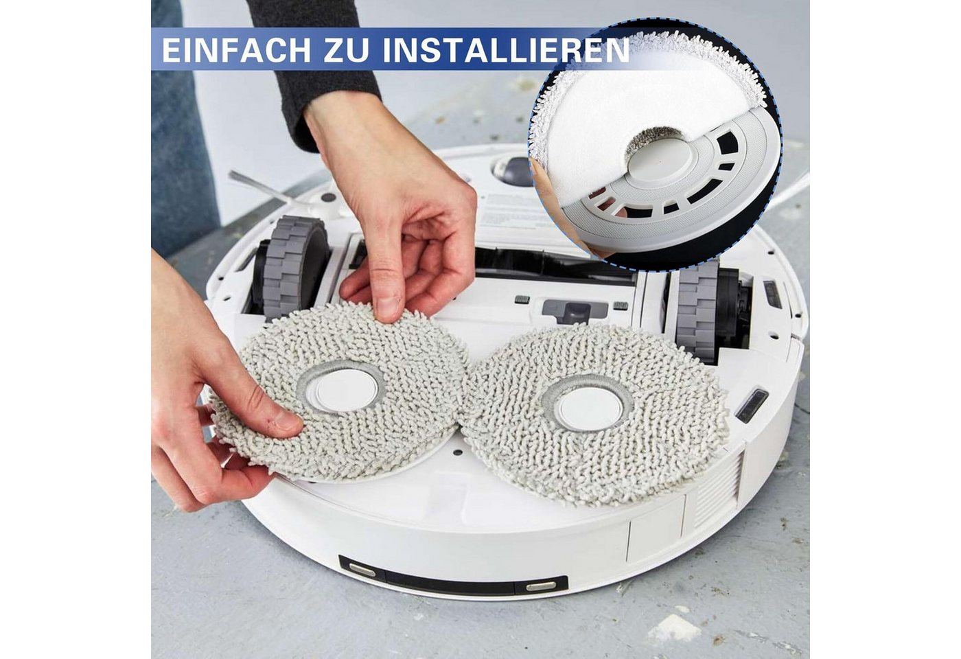 FELIXLEO Sparschäler ischtücher für ECOVACS DEEBOT X2 T20 T30 Omni Pro Combo Ersatzset, (1-tlg) Bild 3