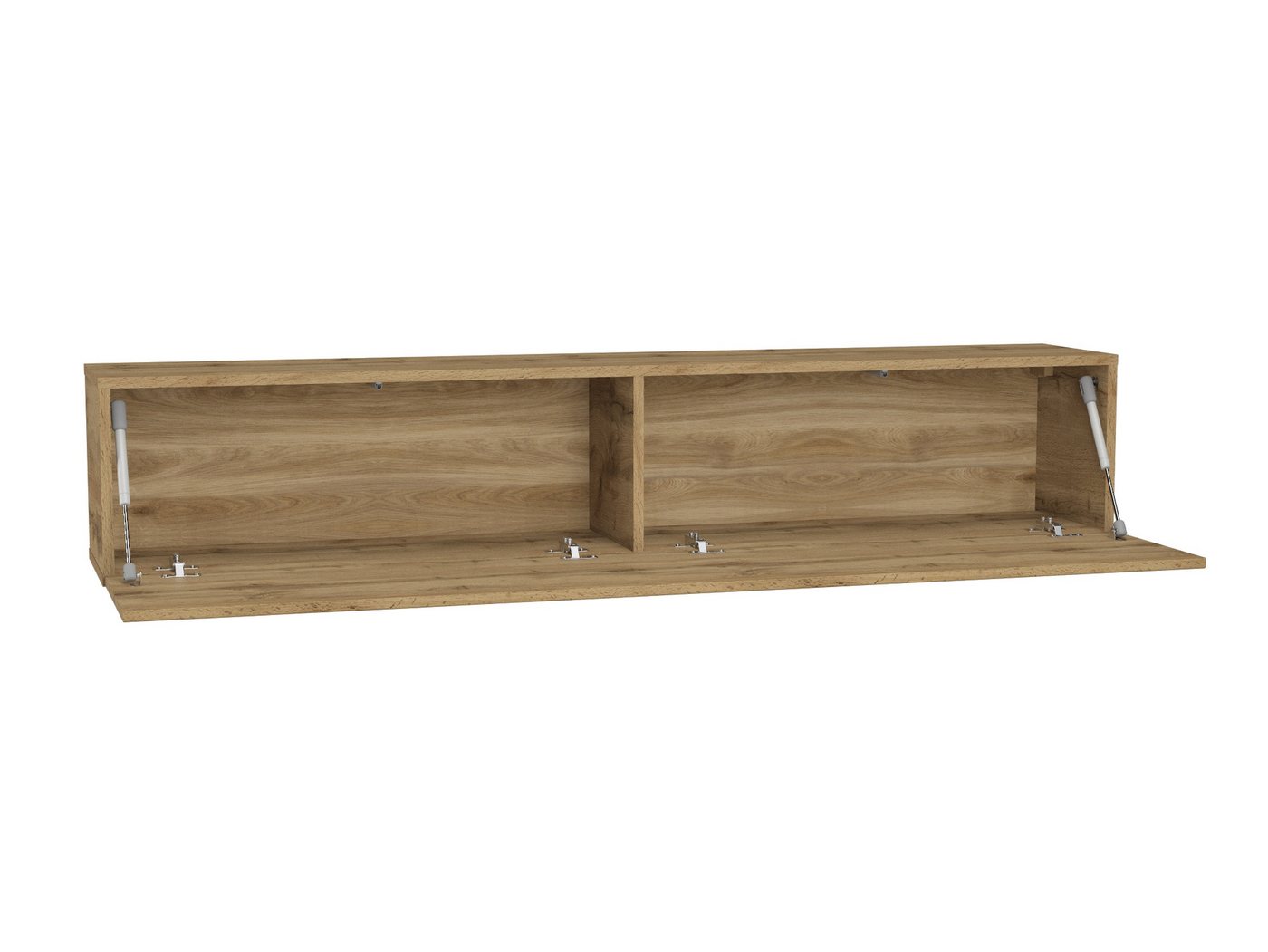 Raumhirsch Furniture Hängeschrank Wandschrank, Hochschrank, Aufbewahrungsschrank, Schrank (Maße: 160,2 x 30 x 29 cm (Minimalistisches Design, 4 Fächern), viele Farbvarianten) Push-to-Open-System, Tür rechts oder links montierbar Bild 3