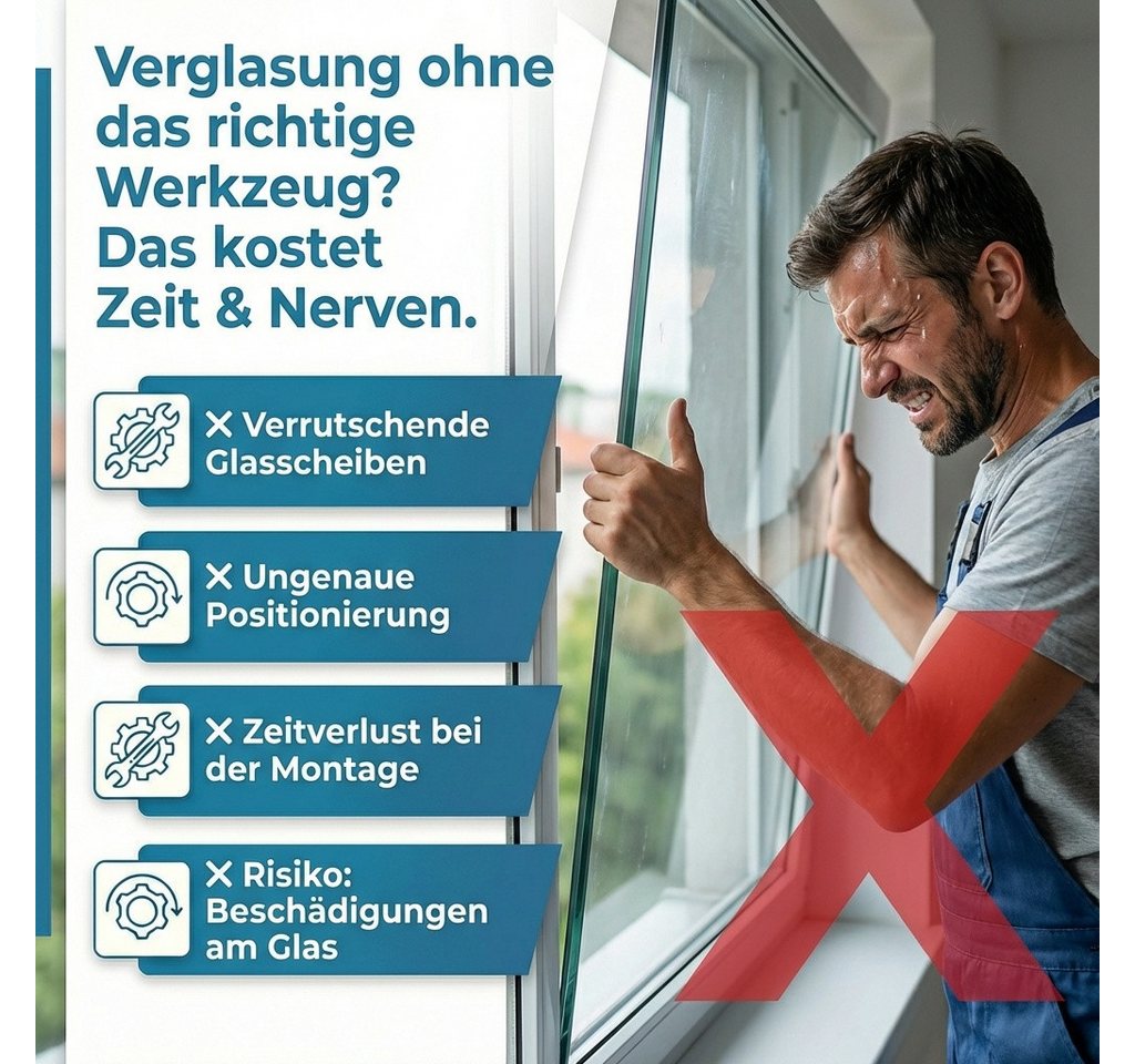 heicko e-ast GmbH Verlegekeil Montagewerkzeug Klotzkelle für Fenster- und Türverglasung, besonders griffig, vielseitig einsetzbar Bild 2