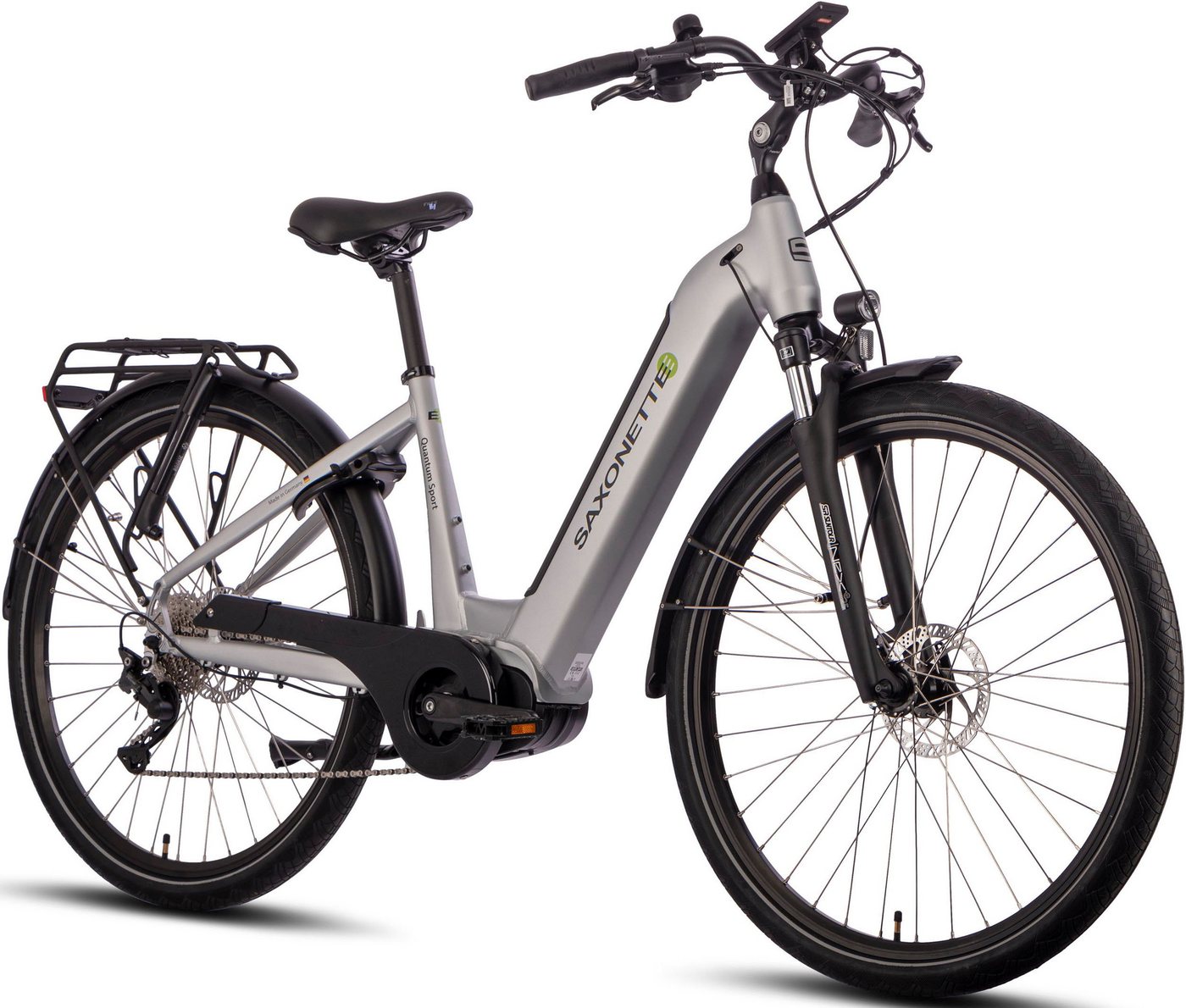 SAXONETTE E-Bike Trekkingrad Quantum Sport Wave, 10 Gang Shimano, Kettenschaltung, Mittelmotor, 540 Wh, Pedelec, Elektrofahrrad für Damen u. Herren Bild 5