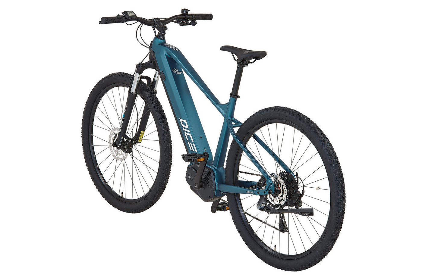 Prophete E-Bike Mountainbike Dice 3.8, 10 Gang Shimano Cues Schaltwerk, Kettenschaltung, Mittelmotor, 540 Wh, Pedelec, Elektrofahrrad für Damen und Herren, MTB Bild 3