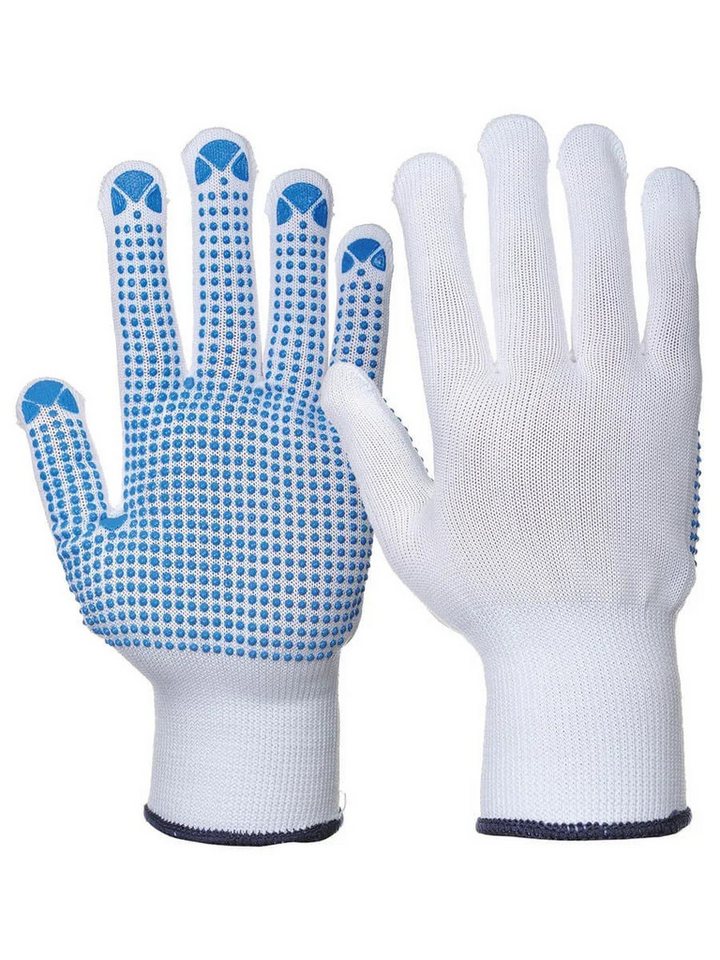 Portwest Arbeitshandschuhe Portwest PVC Noppen-Handschuh A110 Schwarz