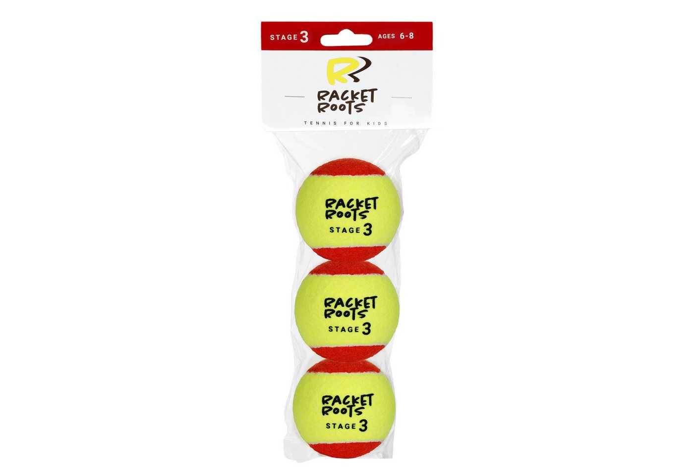 Racket Roots Tennisball RR Stage3 - 3 Tennisbälle - Play and Stay Ball - (3er Beutel) Bild 2