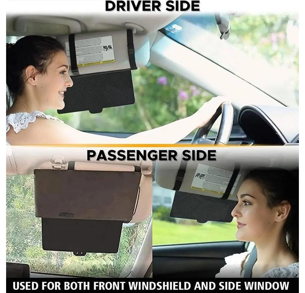 FELIXLEO Autosonnenschutz Sonnenblende Verlaengerung Auto Visier Anti UV Opaque Bild 2