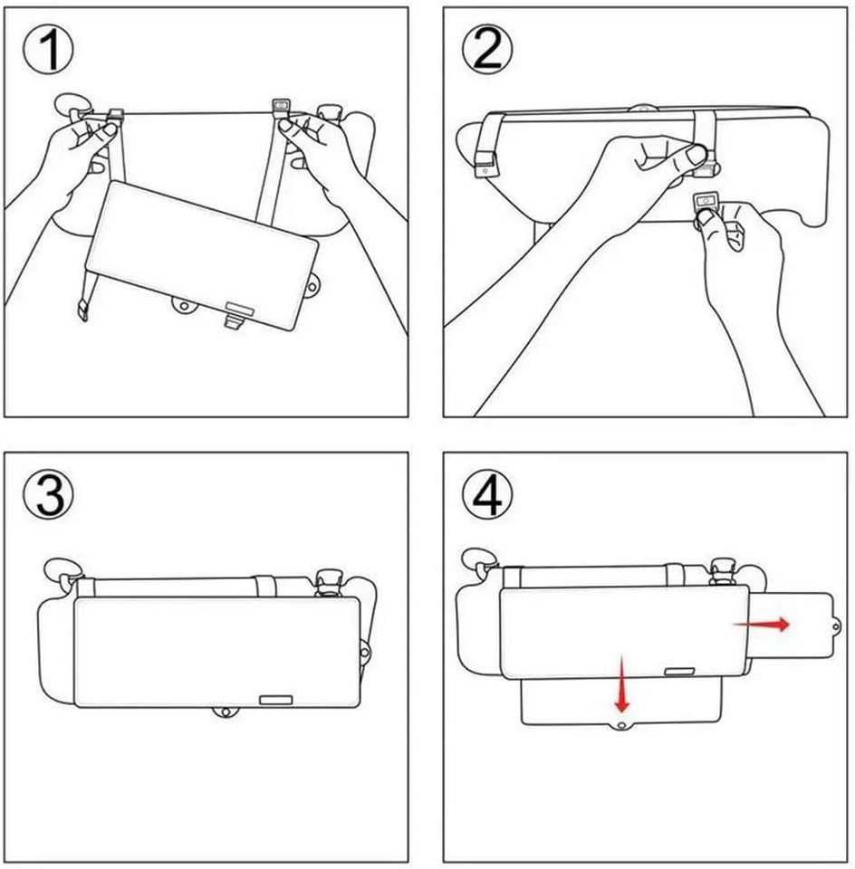 FELIXLEO Autosonnenschutz Sonnenblende Verlaengerung Auto Visier Anti UV Opaque Bild 3