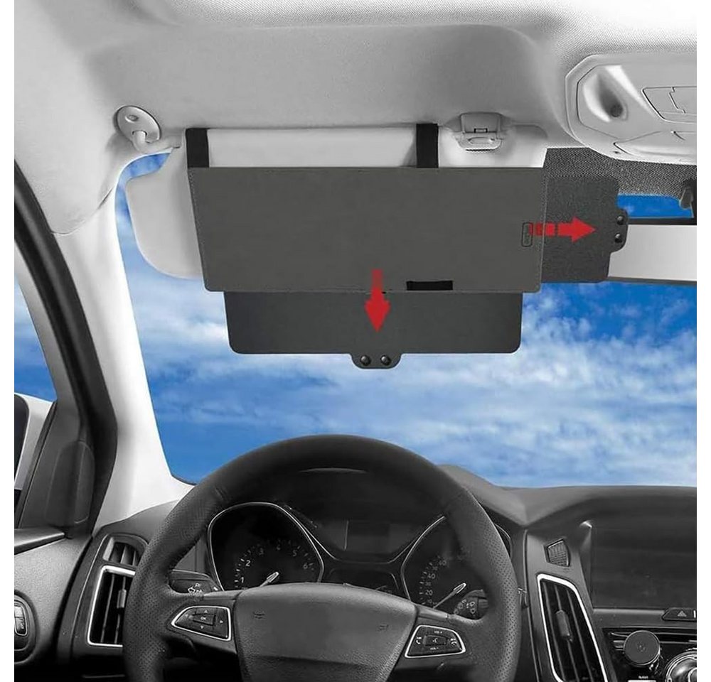 FELIXLEO Autosonnenschutz Sonnenblende Verlaengerung Auto Visier Anti UV Opaque Bild 4