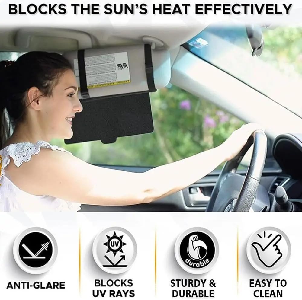 FELIXLEO Autosonnenschutz Sonnenblende Verlaengerung Auto Visier Anti UV Opaque Bild 5