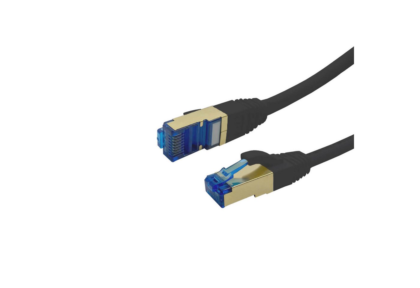ProfiPatch CAT 7 Patchkabel Ethernet RJ45 Netzwerkkabel Rohkabel LAN-Kabel, RJ45, vergoldet, halogenfrei, schwarz Bild 4