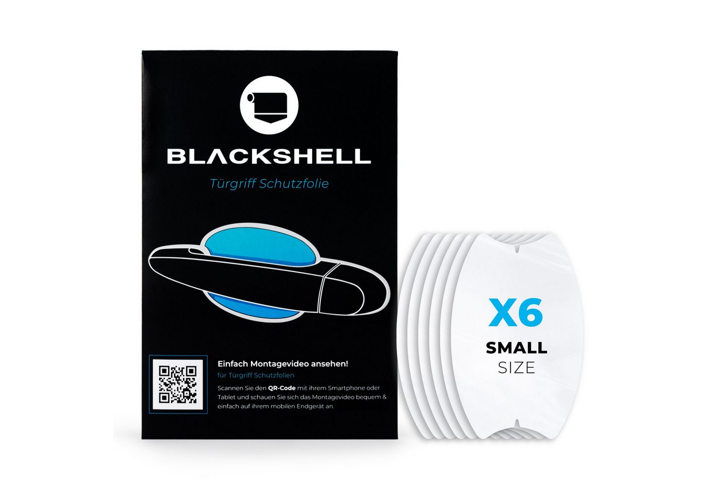 Blackshell Lackschutzfolie Lackschutz Türgriffmulde / Griffschale Auto 6 teiliges Set, (Set, 6-Teilig), Lackschutzfolie für ihre Türgriffmulden, Rundum Set, 6 Teilig