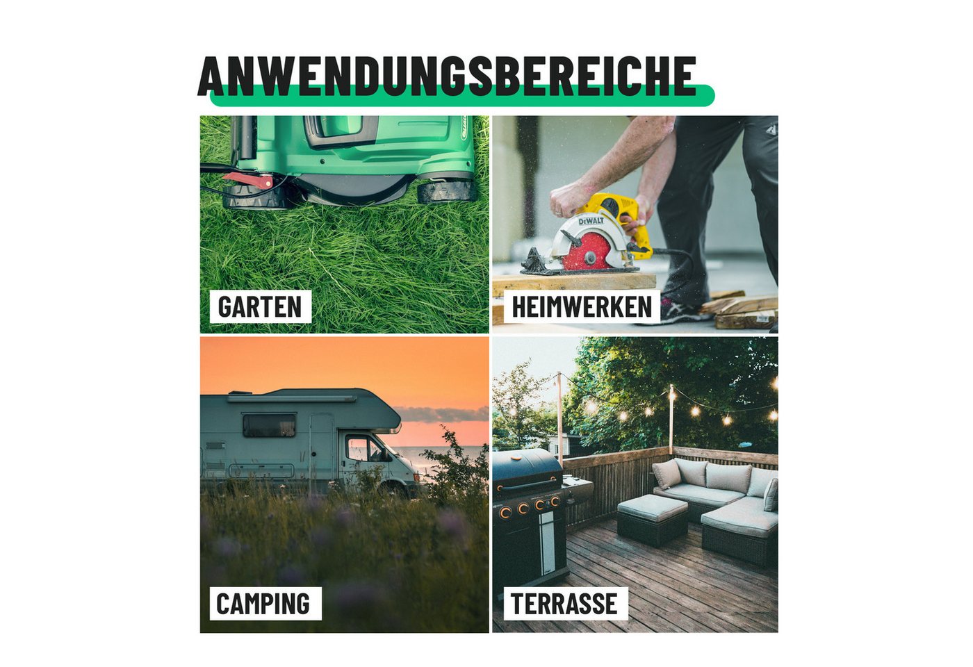 greate. 2x 2fach Verlängerungskabel 20m - wasserdicht IP44 - 3500 W Verlängerungskabel Bild 5