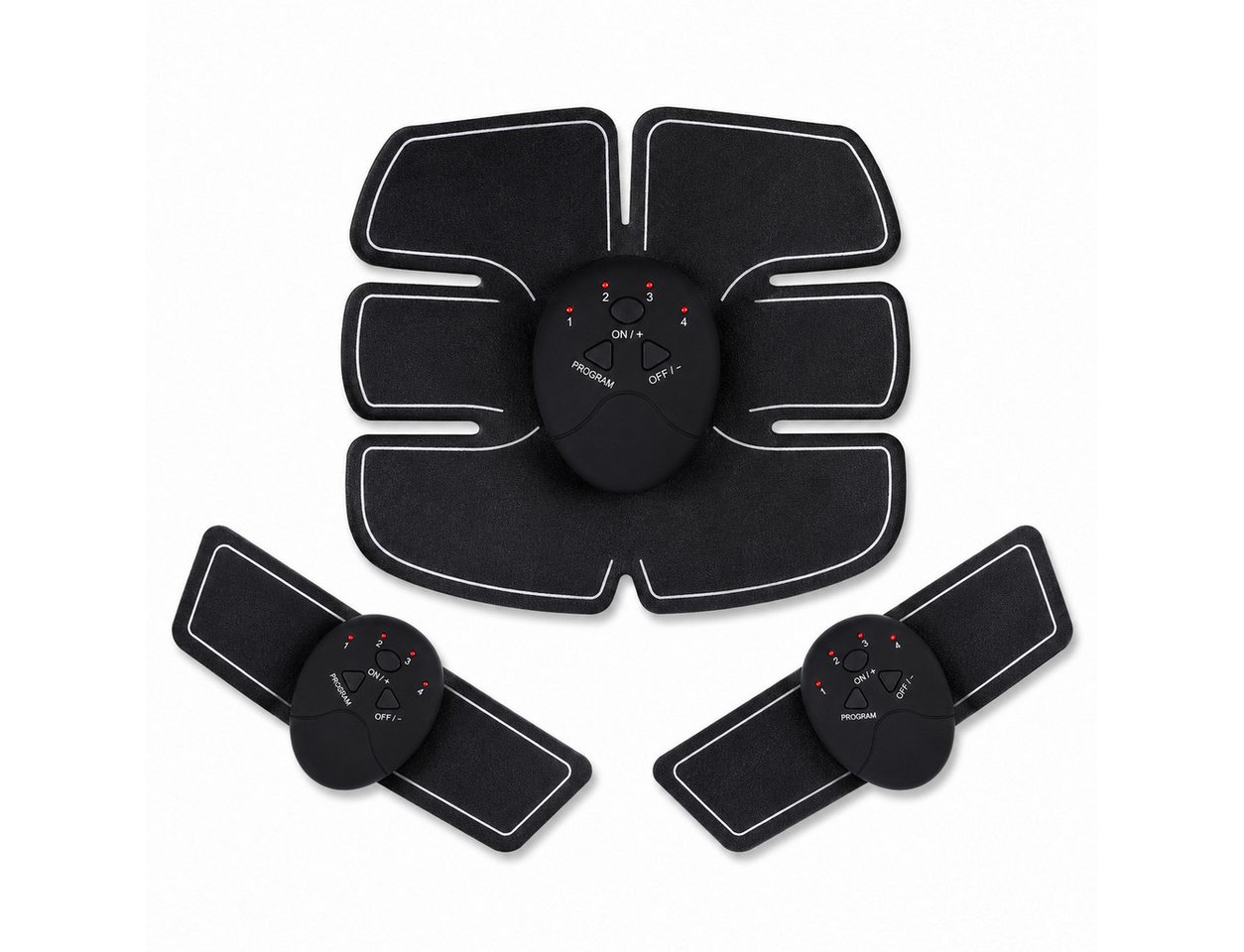 Tekoo EMS-Bauchmuskeltrainer EMS Muskelstimulationsgerät Bauch- und Armtrainer USB Set, (Kombipaket (Bauch- und Arm-Pads), 3-teiliges Set für das Ganzkörpertraining), USB-aufladbar, 3-Kanal-Steuerung Bild 4