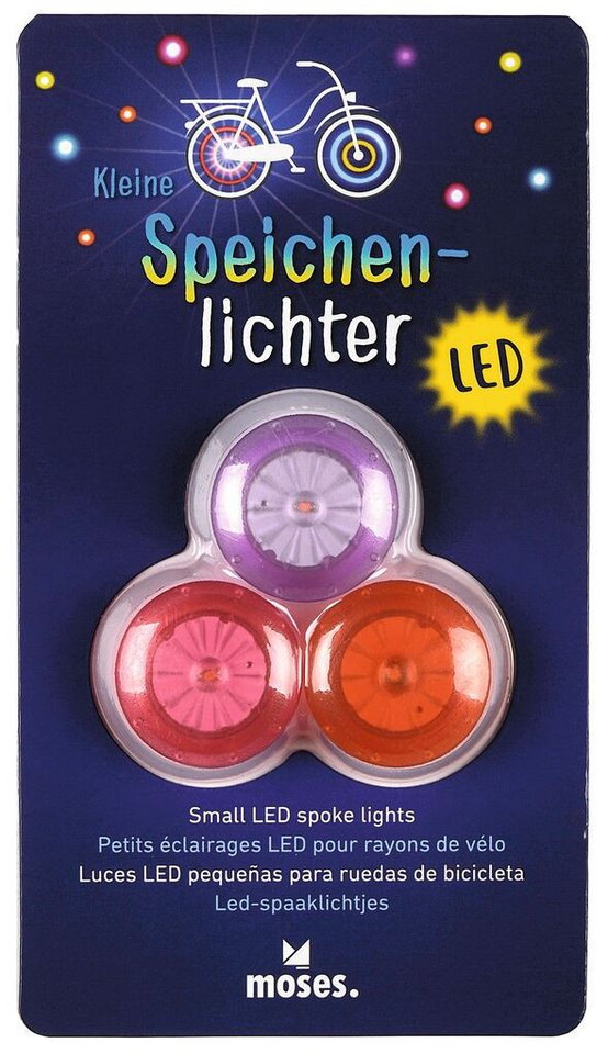 moses Fahrradklingel Kleine Speichenlichter LED 3er Set