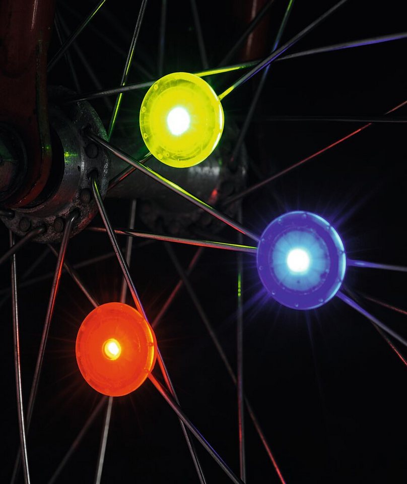 moses Fahrradklingel Kleine Speichenlichter LED 3er Set Bild 2