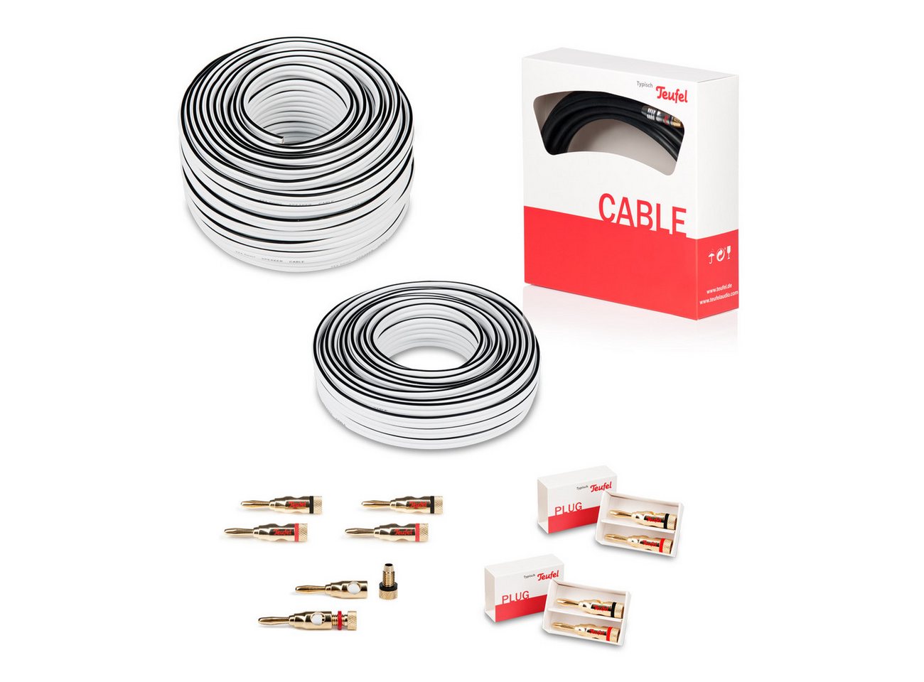 Teufel 5.1 Heimkino Kabel-Set 50m² "Performance" C4545S Audio-Kabel Bild 3