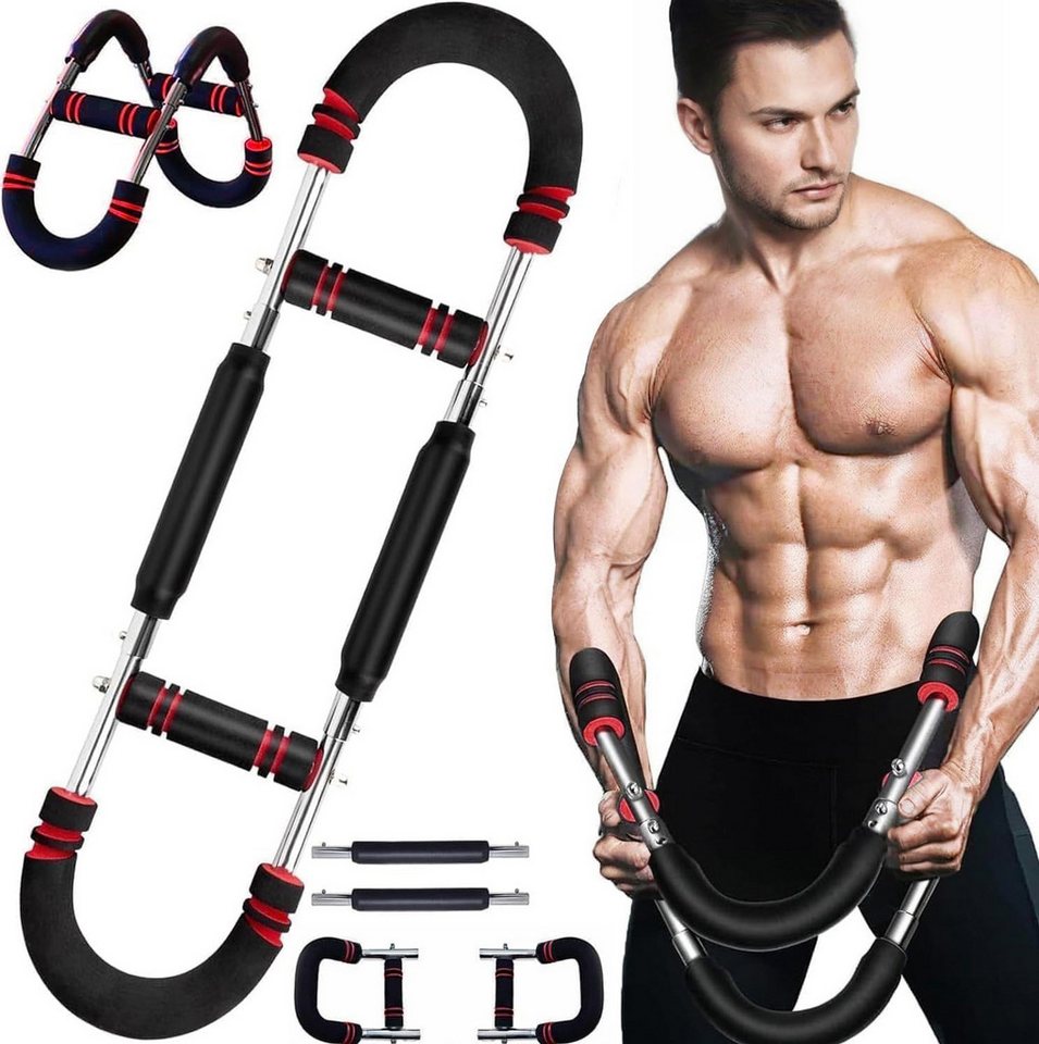 LEMLIT Multitrainer Power Twister Armtrainer 30-50 kg, verstellbarer Brusttrainer U-Form, (1er Set, 1-St., 30‑50 kg Verstellbar), tragbarer Expander für Arm- und Brusttraining Zuhause