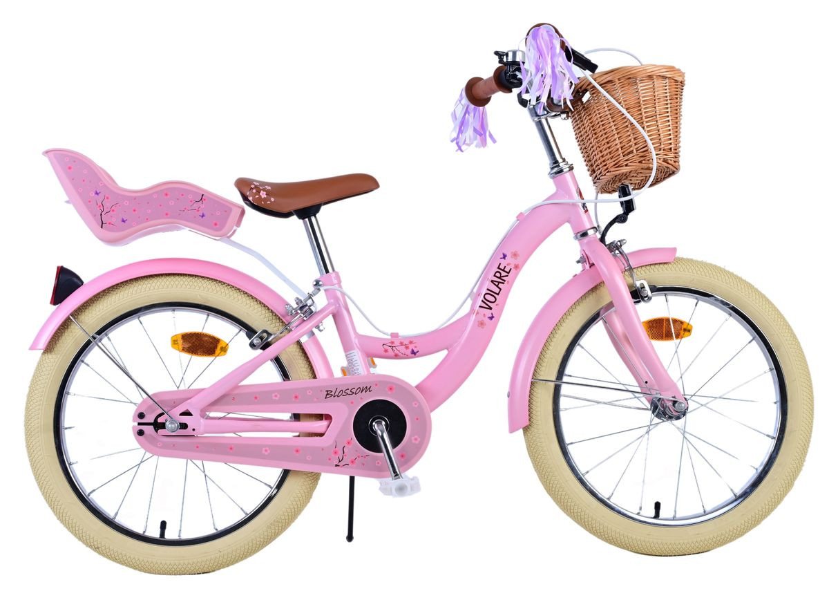 T&Y Trade Kinderfahrrad 18 Zoll Kinder Mädchen Fahrrad Mädchenfahrrad Rad Bike Blossom 31841, 1 Gang, Korb, Seitenständer, Puppensitz Bild 3