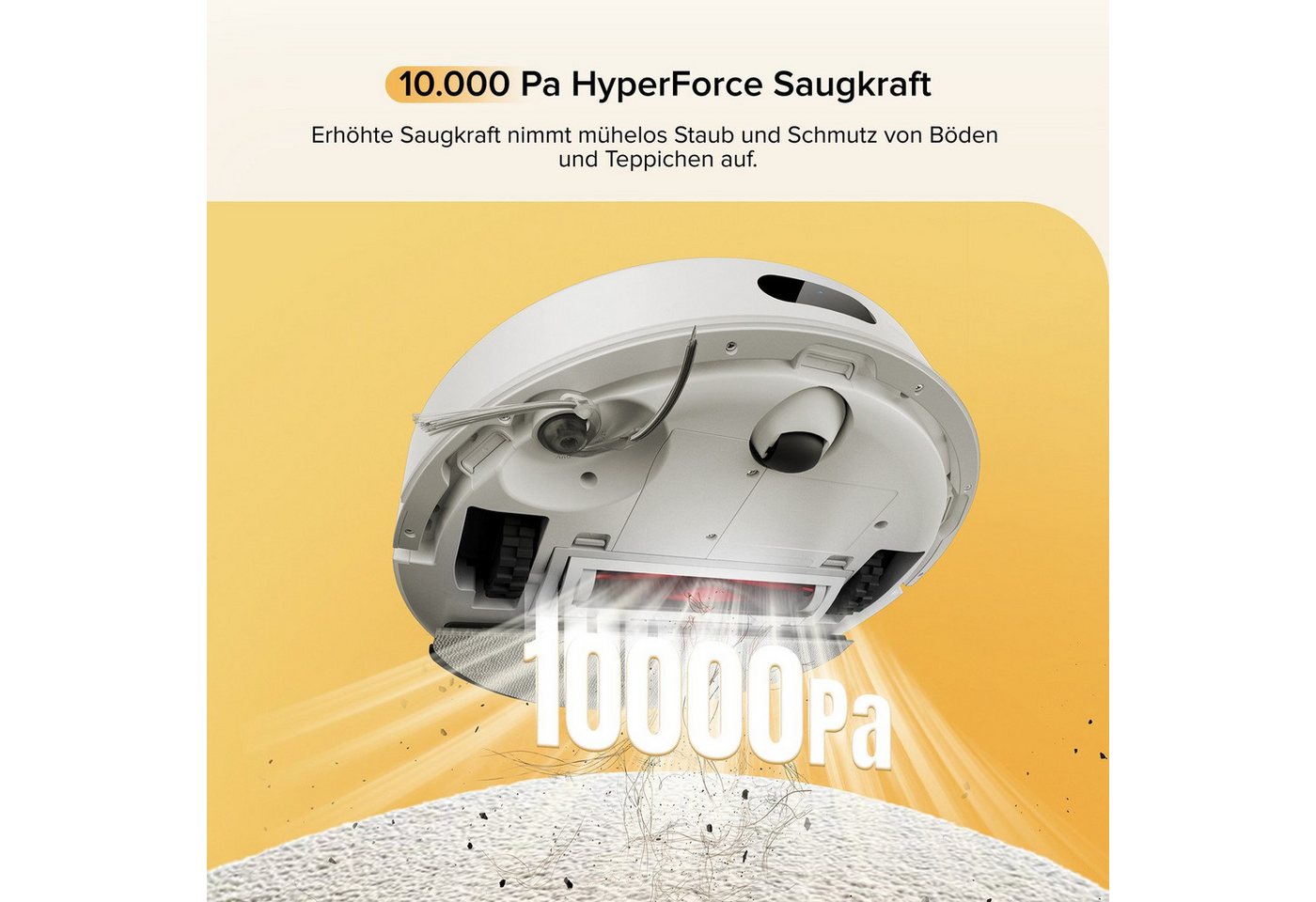 Roborock Saugroboter mit Wischfunktion Roborock Q7 M5, 10000Pa (Upgrade von Q5 Pro), Einstiegsleistung, Perfekt für Haustierbesitzer, Dual Anti-Tangle System,Präzise Navigation, App-Steuerung Bild 3