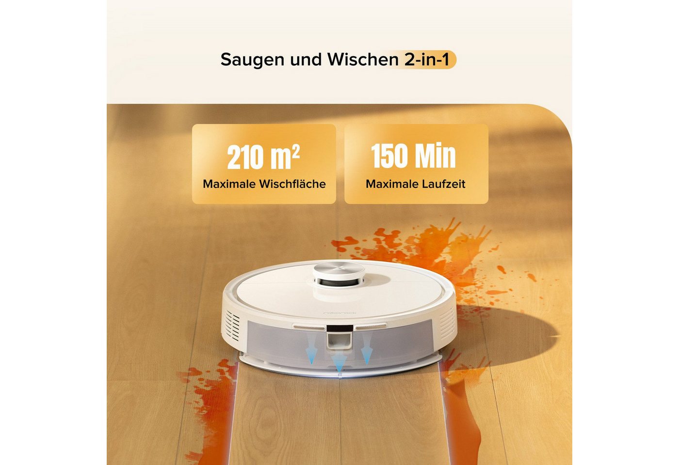 Roborock Saugroboter mit Wischfunktion Roborock Q7 M5, 10000Pa (Upgrade von Q5 Pro), Einstiegsleistung, Perfekt für Haustierbesitzer, Dual Anti-Tangle System,Präzise Navigation, App-Steuerung Bild 5