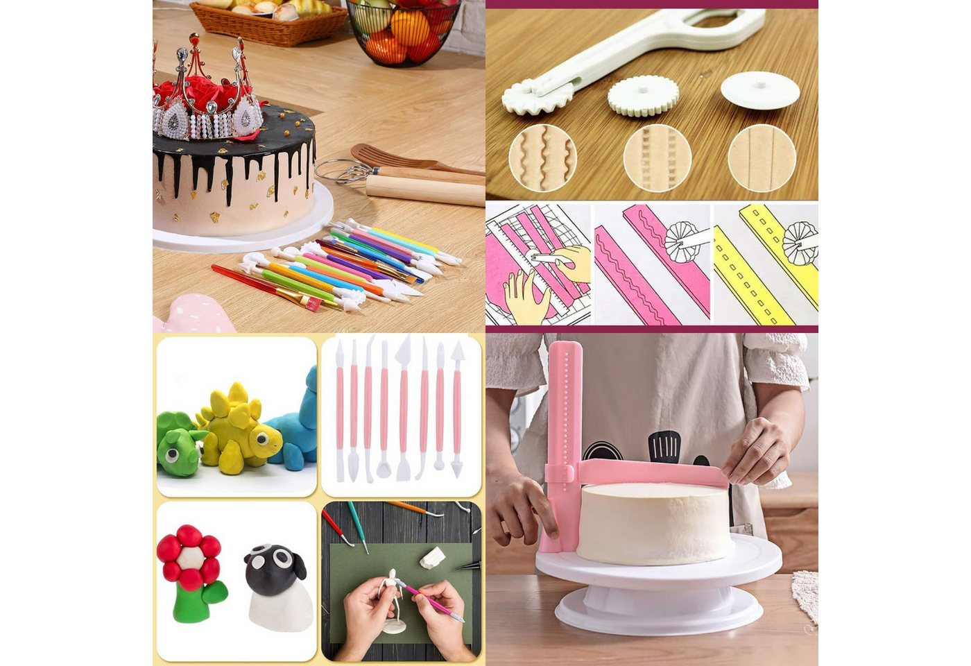 FELIXLEO Gemüseschneider 13tlg Modellierwerkzeug für Fondant Kuchenschaber Bild 2
