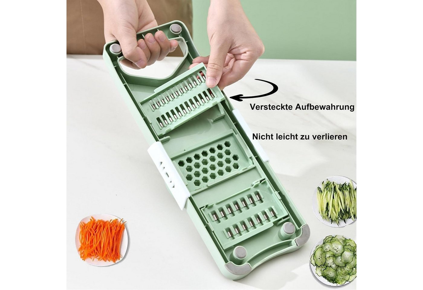 FELIXLEO Gemüseschneider Gemüseschneider Julienneschneider Gemüsehobel Gemüsereibe G Bild 2