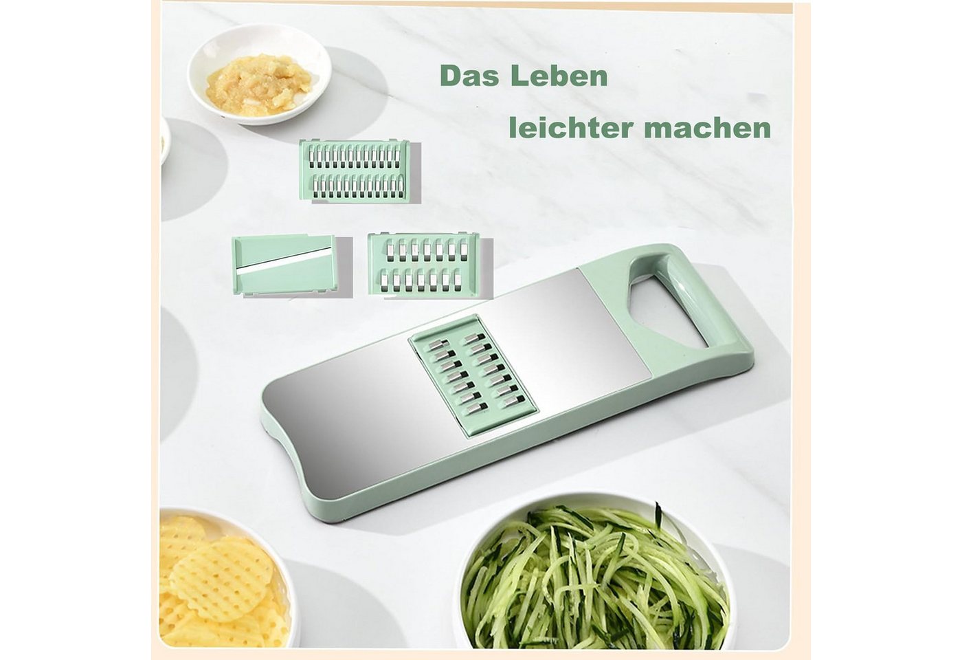 FELIXLEO Gemüseschneider Gemüseschneider Julienneschneider Gemüsehobel Gemüsereibe G Bild 5