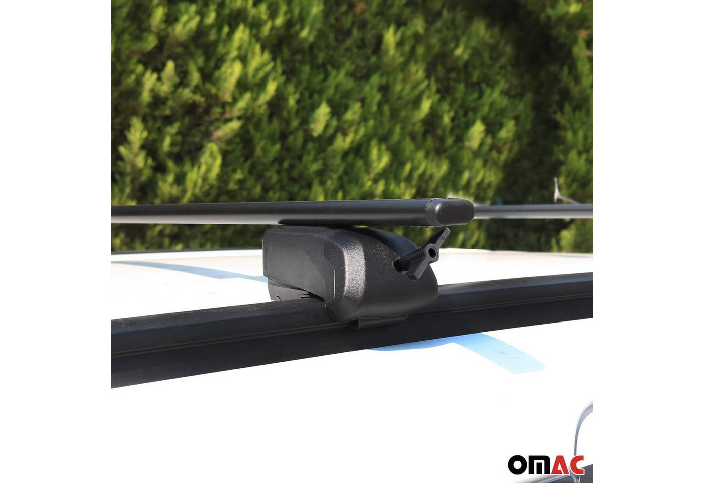 OMAC Dachträger Grundtäger für Ford Mondeo Turnier 2014-2022 75kg Metall Schwarz 2x (2-St), Wasserbeständig,Abnehmbar,Multifunktional,Leichtgewichtig Bild 2
