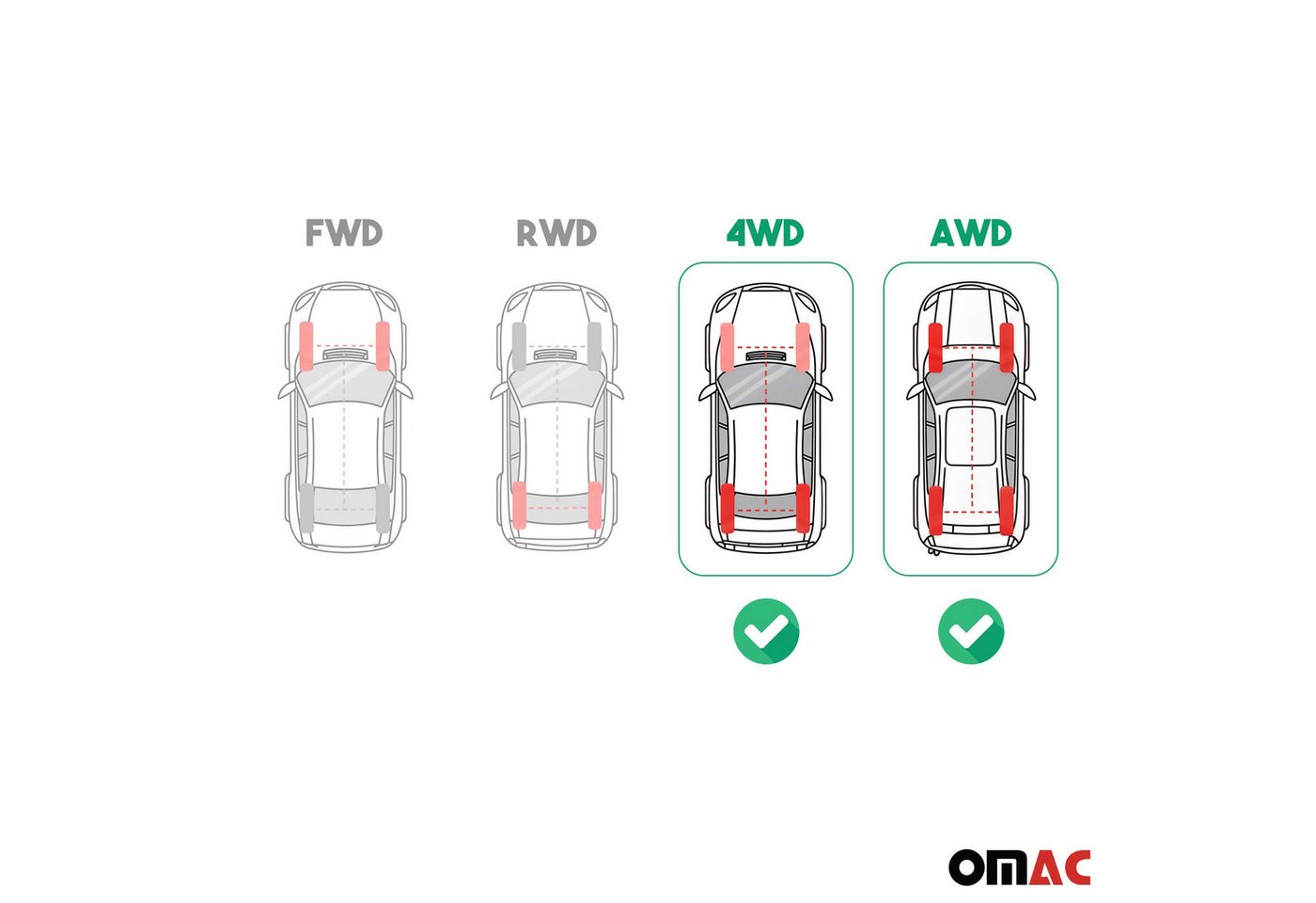 OMAC Auto-Fußmatten für Toyota C-HR 2016-2024 Gummimatten Schwarz (4 St), für Toyota C-HR 2016-2024 Toyota C-HR 2016-2024, Antirutsch,Wasserfest,Einfache Installation Bild 2