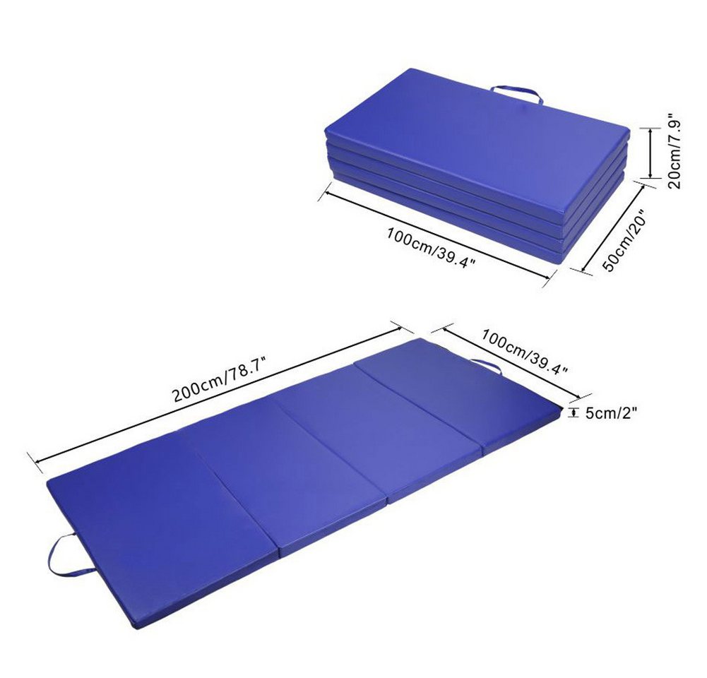 CCLIFE Weichbodenmatte Turnmatte Klappbar Gymnastikmatte 180/200/240cm