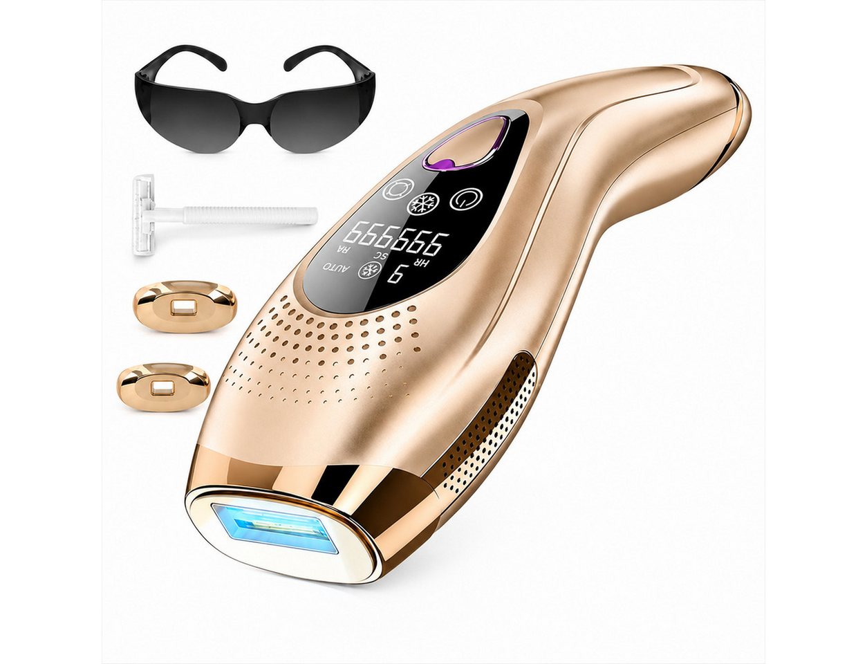 XEOOCE IPL-Haarentferner IPL Haarentferner mit Kühlfunktion, 9 Stufen und 999.999 Impulsen, 999.999 Lichtimpulse