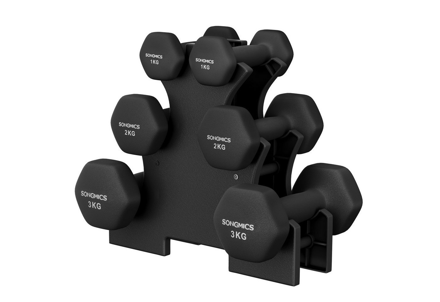 SONGMICS Hantel-Set Kurzhanteln, 12kg, Hexagon, Neopren Hanteln Bild 4