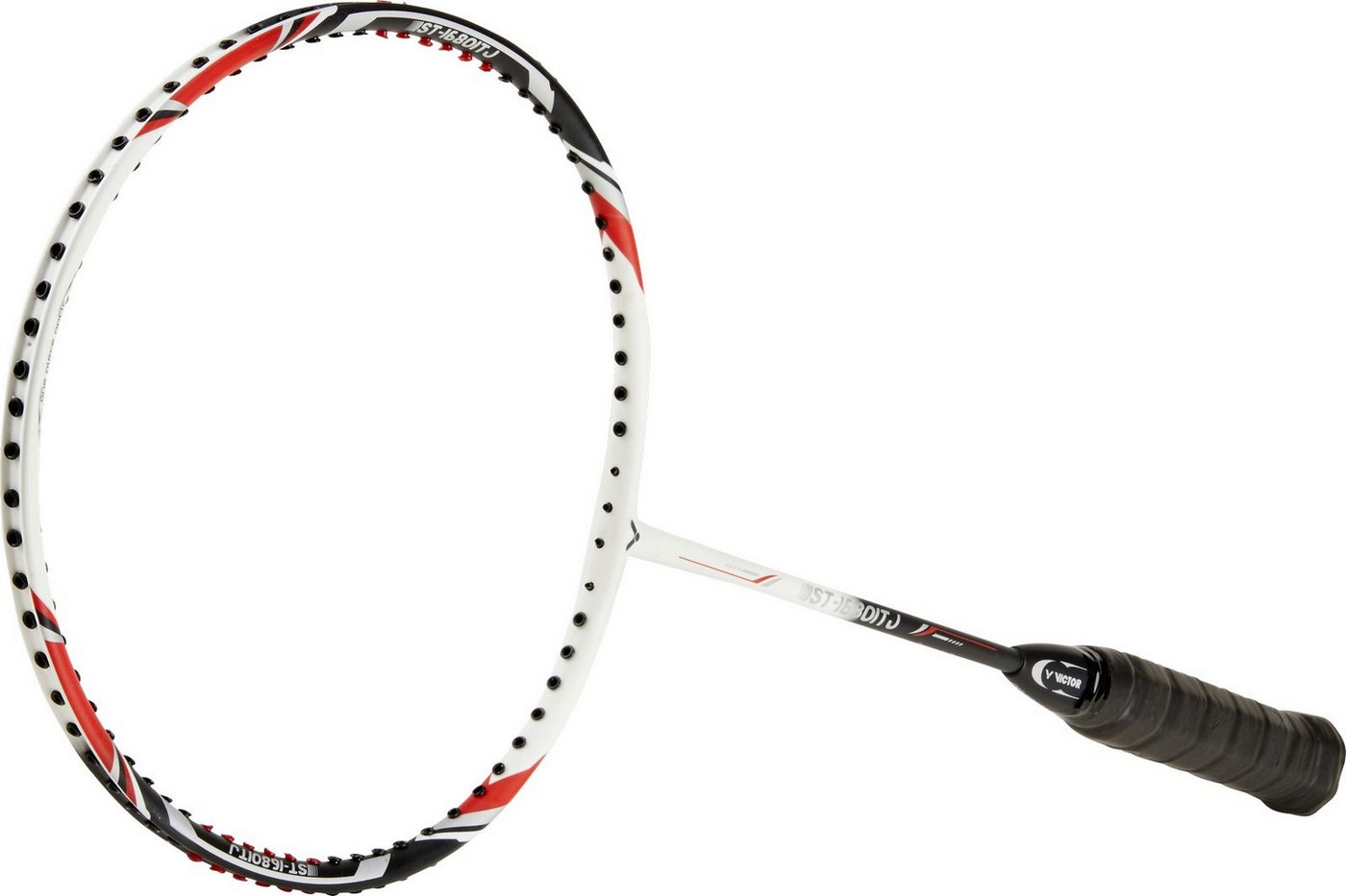 VICTOR Badmintonschläger ST1680 ITJ Stahl (115g, One-Peace-Optic) weiss - besaitet Bild 3