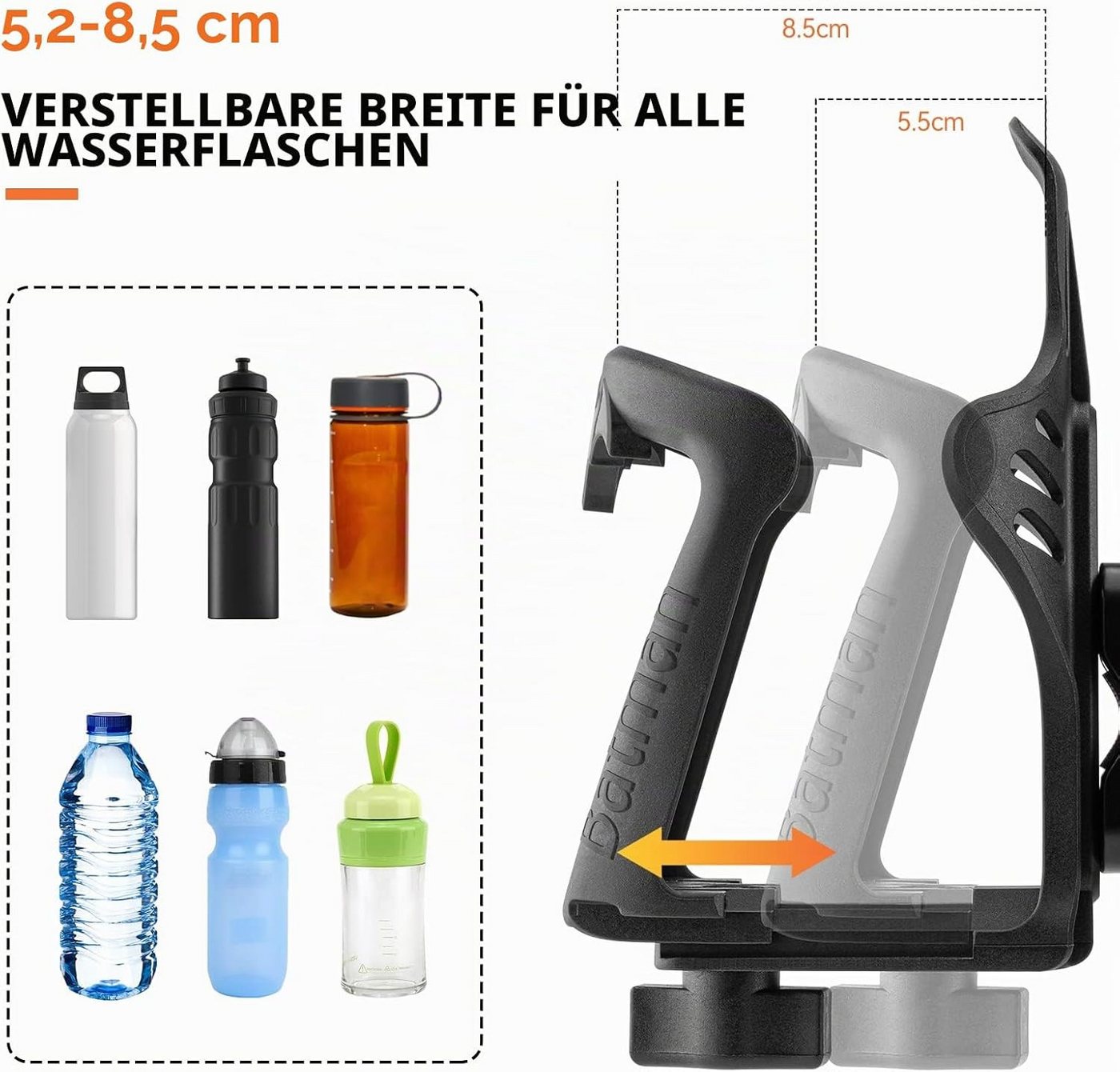ROCKBROS Fahrrad-Flaschenhalter Verstellbarer Fahrrad-Flaschenhalter Bild 4