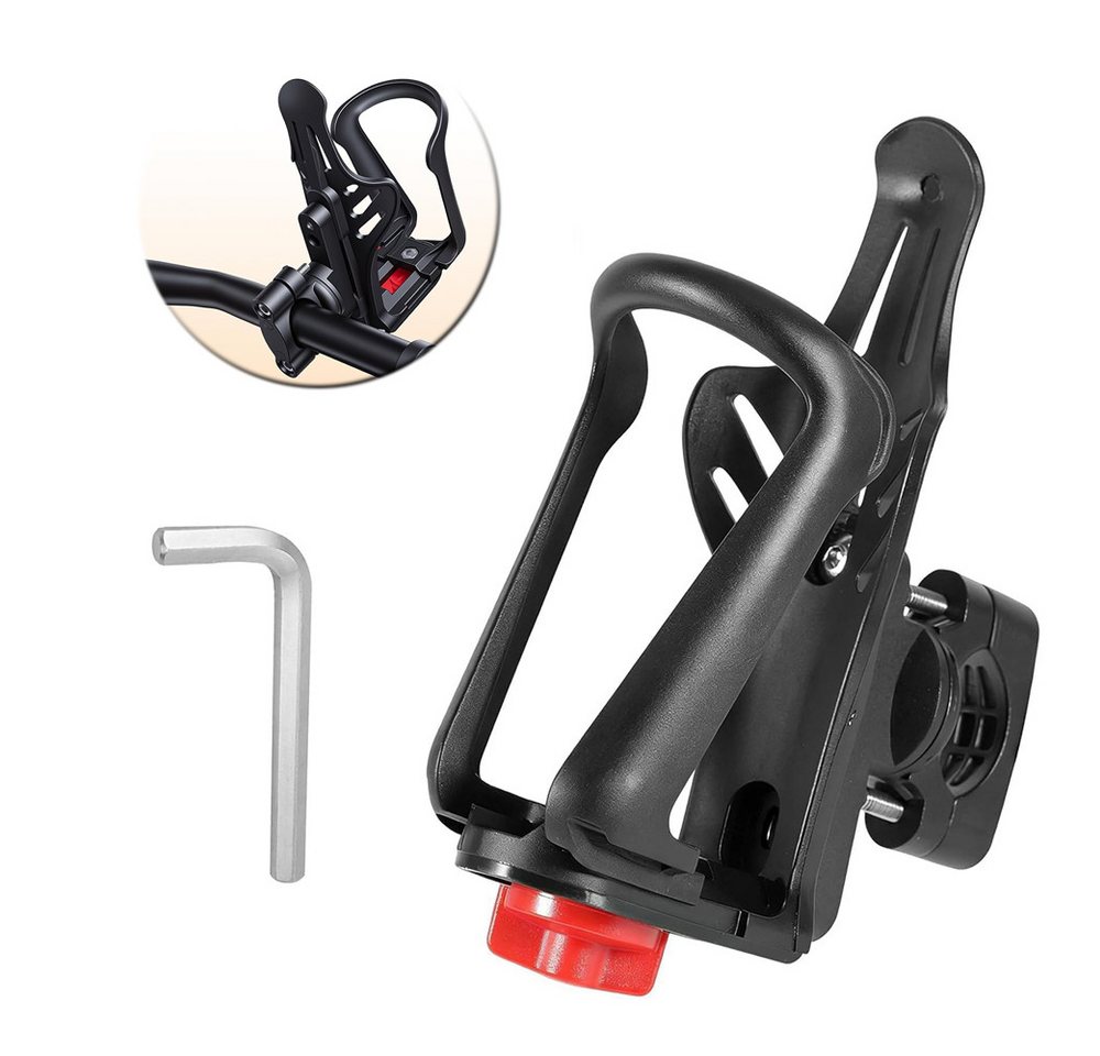 AFKSMILE Fahrrad-Flaschenhalter Fahrrad Flaschenhalter, Getränkehalter für Ø2.2-3.2cm Lenkerrohre, Getränkehalter Motorrad, Größenverstellbare Für Flaschen mit 5-7.5cm Bild 3
