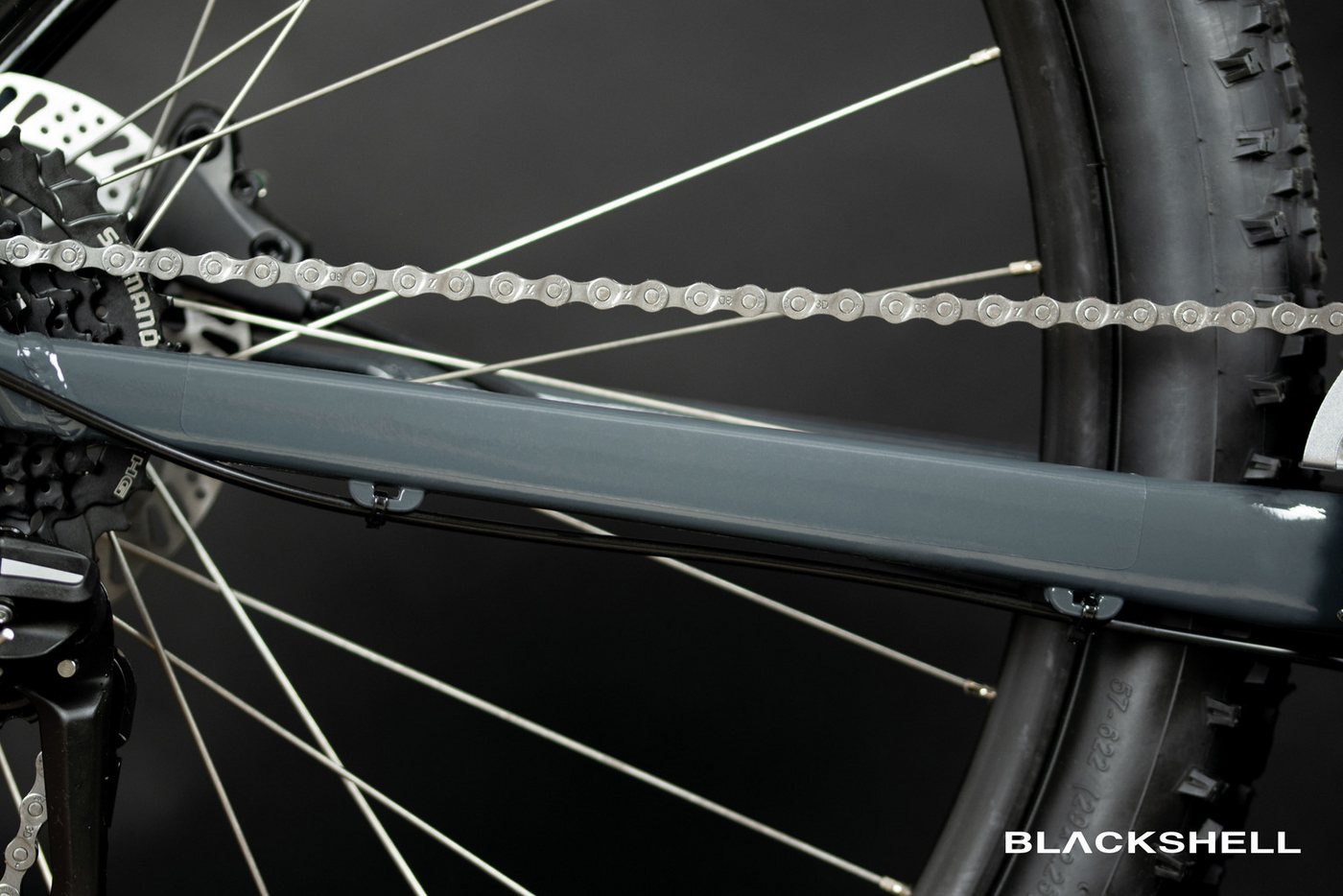 Blackshell Lackschutzfolie Fahrrad Aufkleber Schutzfolie für alle Rahmentypen Transparent, 24-teilig, Steinschlagschutzset, Lackschutzfolie, Einfache Montage Bild 3
