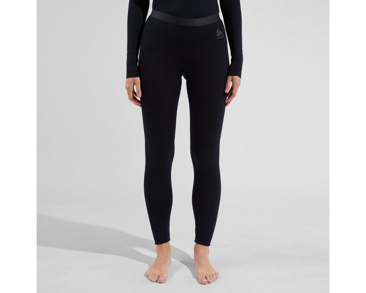 Odlo Funktionsunterhose BL BOTTOM long-MERINO 200 für Wandern und Bergsteigen, schnelltrocknend, atmungsaktiv, aus Wolle