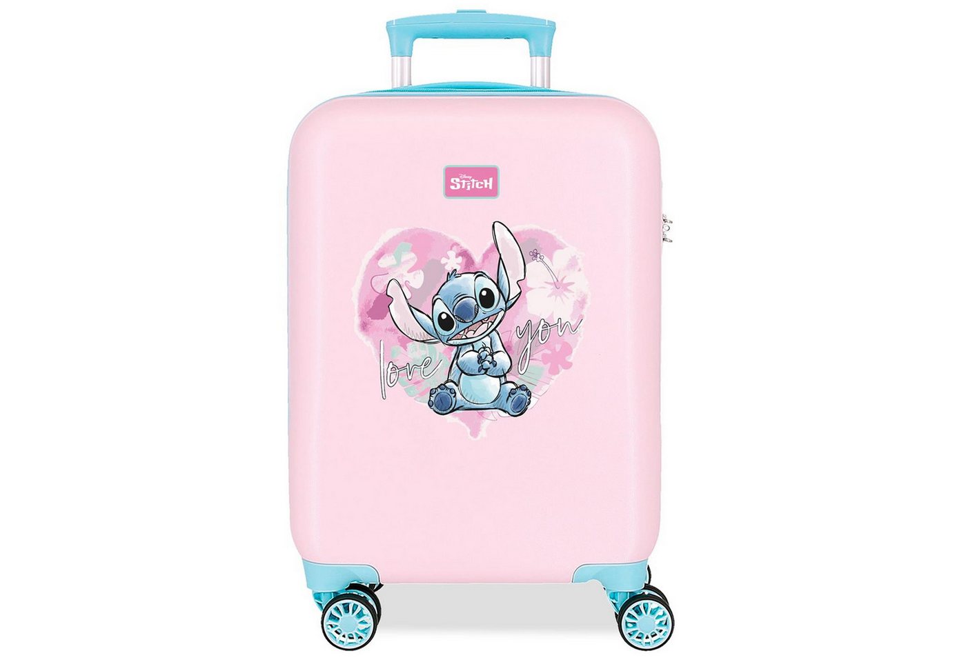 Stitch Kinderkoffer Stitch Trolley 50 cm – Hartschalenkoffer mit 360° Rollen und Schloss, Qualitätsware, Leicht, ABS-Hartschale, 4 Rollen 360°