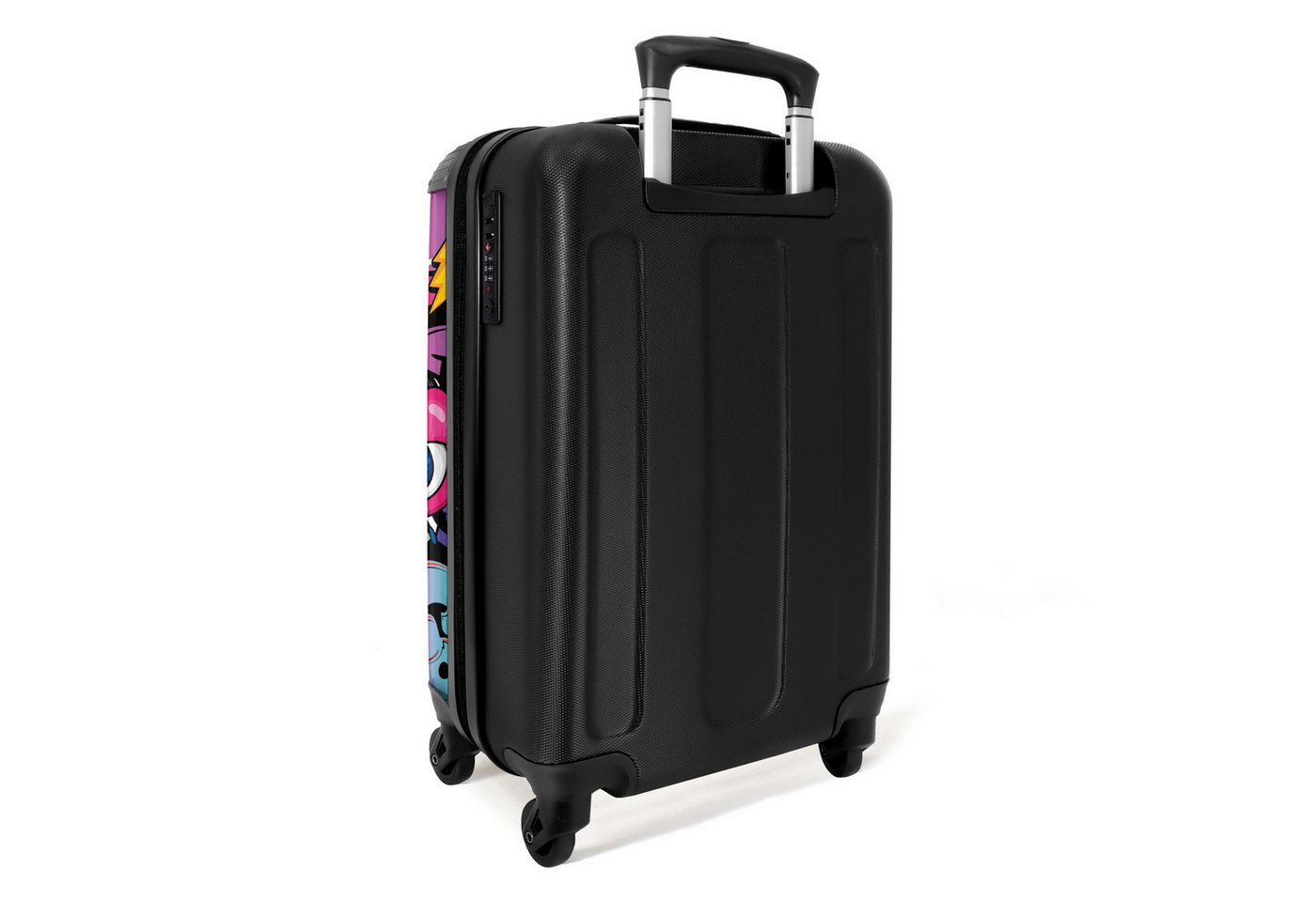 NoBoringSuitcases.com© Hartschalen-Trolley Design - Superstar - Cool - Muster - Lippen - Kinder 55x35x20cm, Kinder Koffer Klein, Trolley Handgepäck, Reisekoffer Bild 3