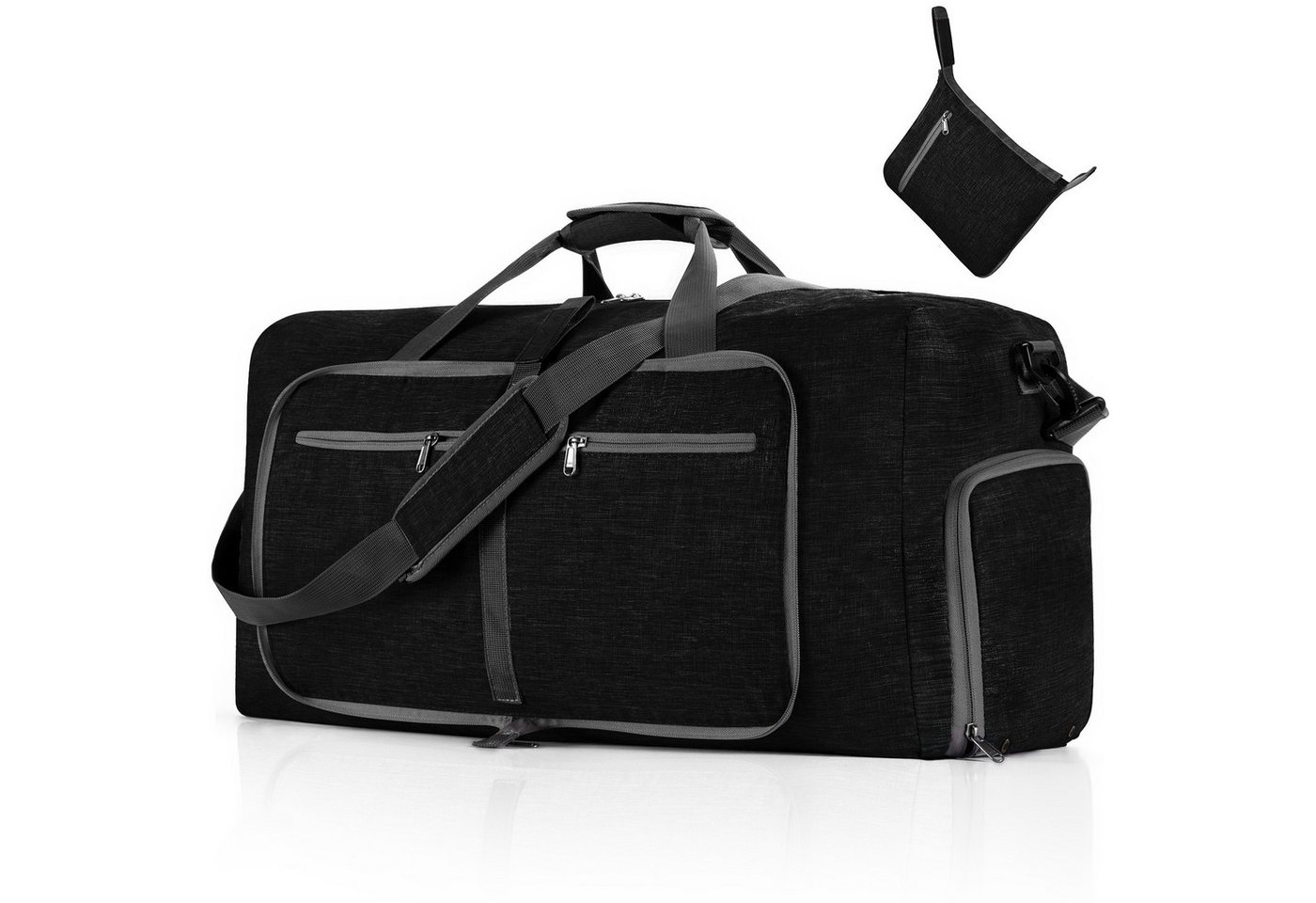 AURIVION Reisetasche Reisetasche faltbar & wasserfest, großes Fassungsvermögen, leicht (Set, 1-tlg., 1× Faltbare Reisetasche mit großem Fassungsvermögen), Ideal für Reisen, Sport und Alltag Bild 5